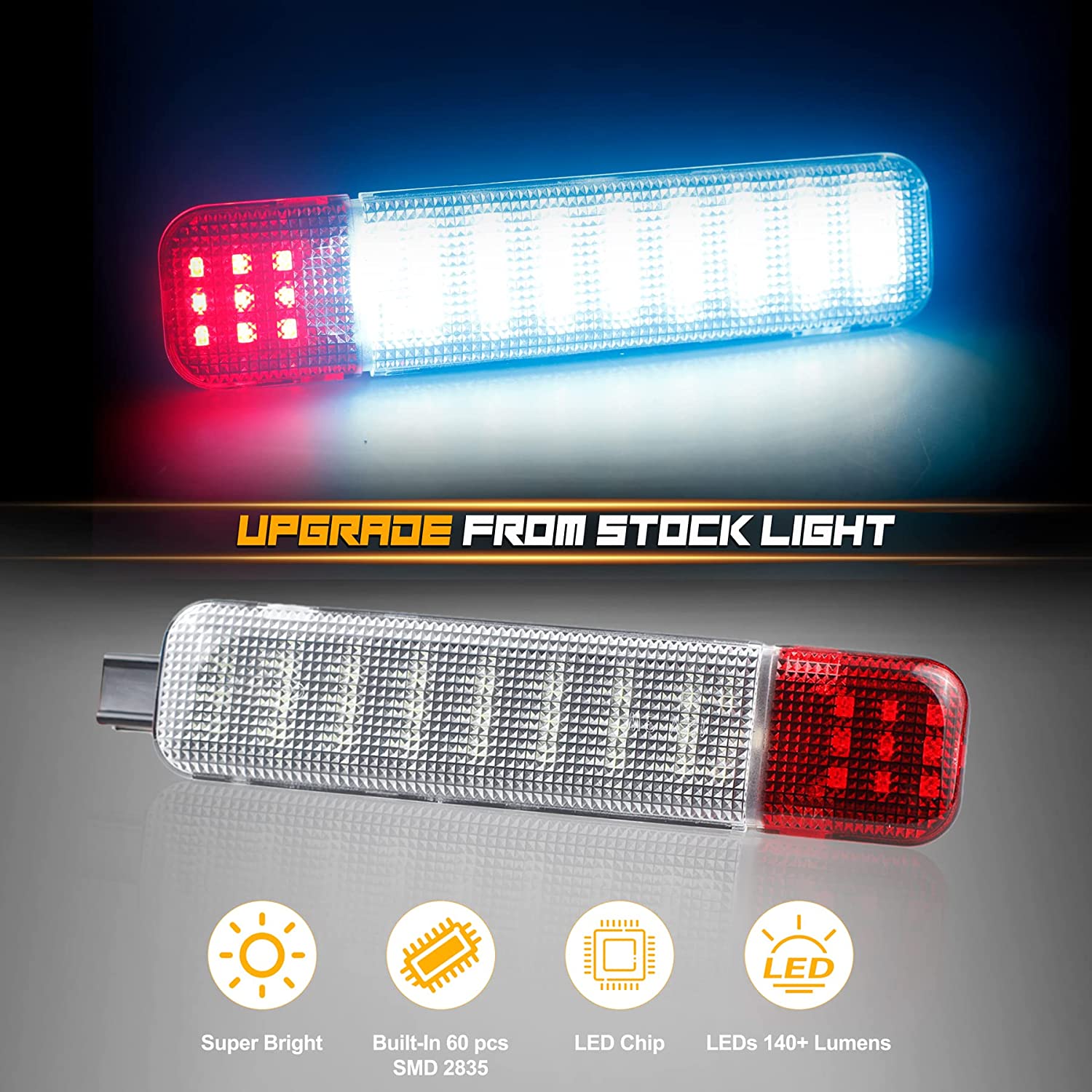 LED Interior Door Light Door Panel Courtesy Light Ice Blue Step Light Assembly - Delicate Leather