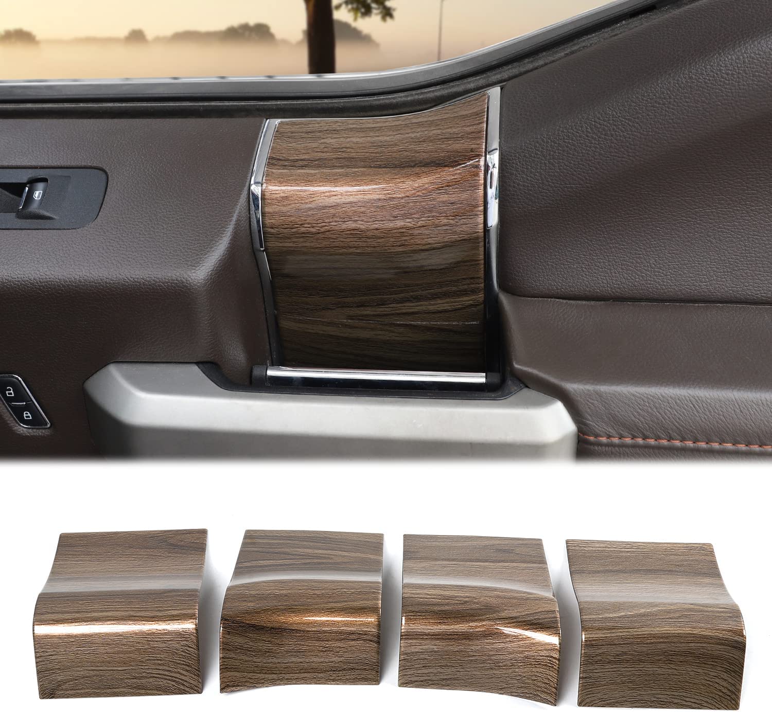 Interior Door Handle Panel Trim ABS Cover Accessories for 2015-2020 F150