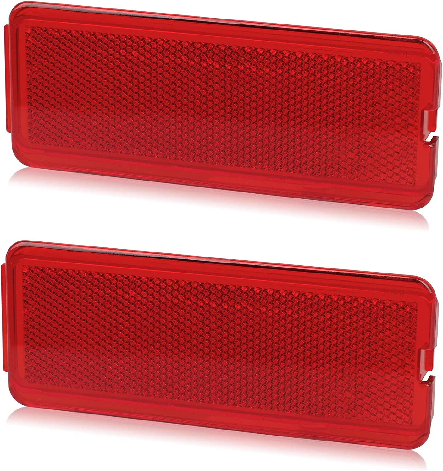 LED Interior Door Light Premium Reflector Door Panel Courtesy Lights White & Red Lamp Compatible with Ford Excursion 2000-2005, F250 F350 F450 F550 Super Duty 1999-2007, Pack of 2 - Delicate Leather