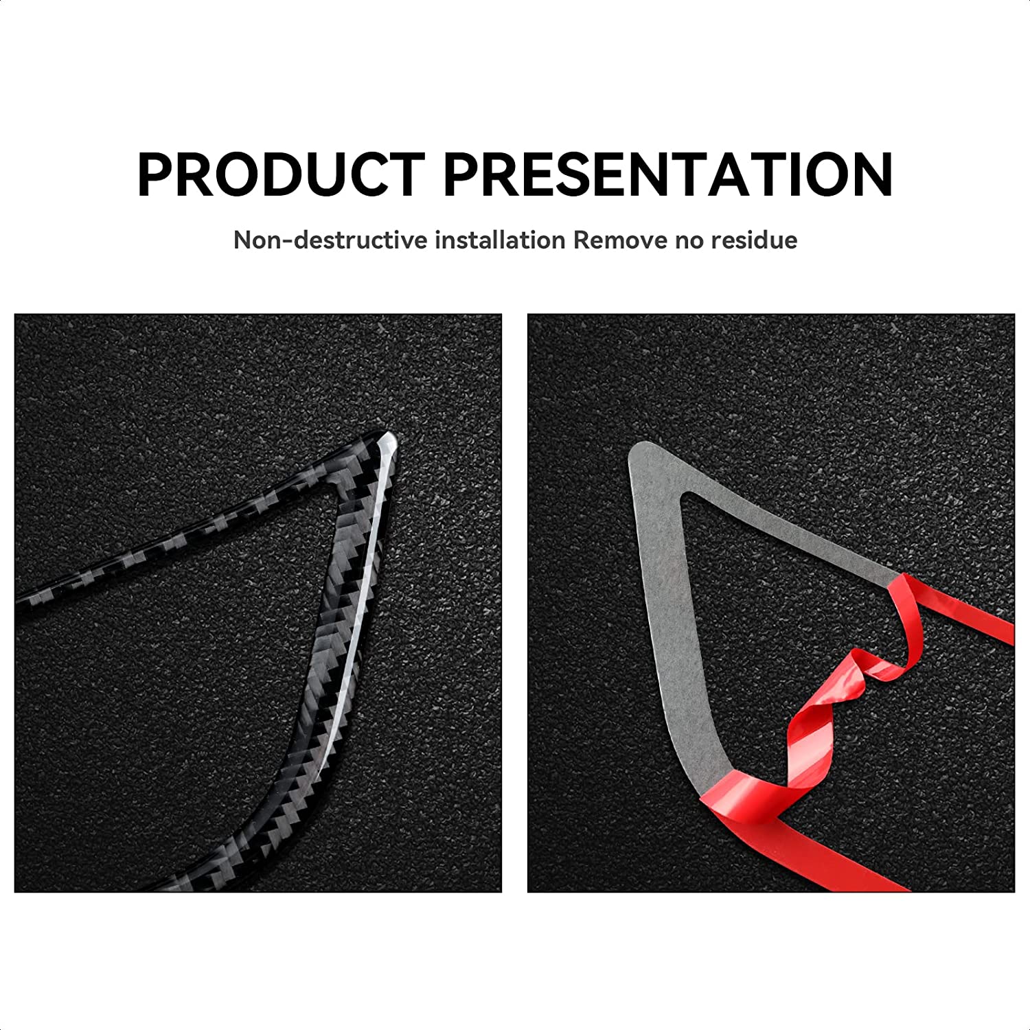 Car Air Vent Sticker Center Console AC Decals Carbon Fiber Trim Compatible with Giulia 2017 2018 2019 Accessories - Delicate Leather