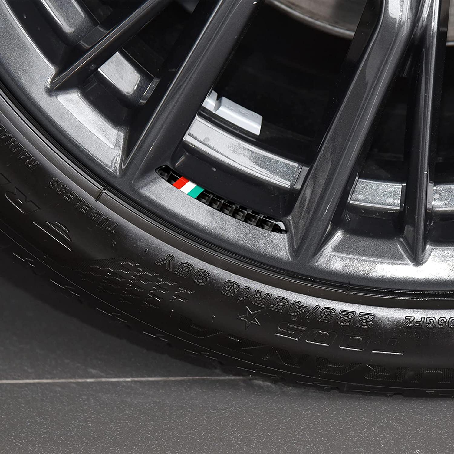 4PCS Universal Car Wheel Center Emblems Sticker Carbon Fiber Wheel Protection Decal Trim Cover Wheel Decoration Abarth Accessories - Delicate Leather