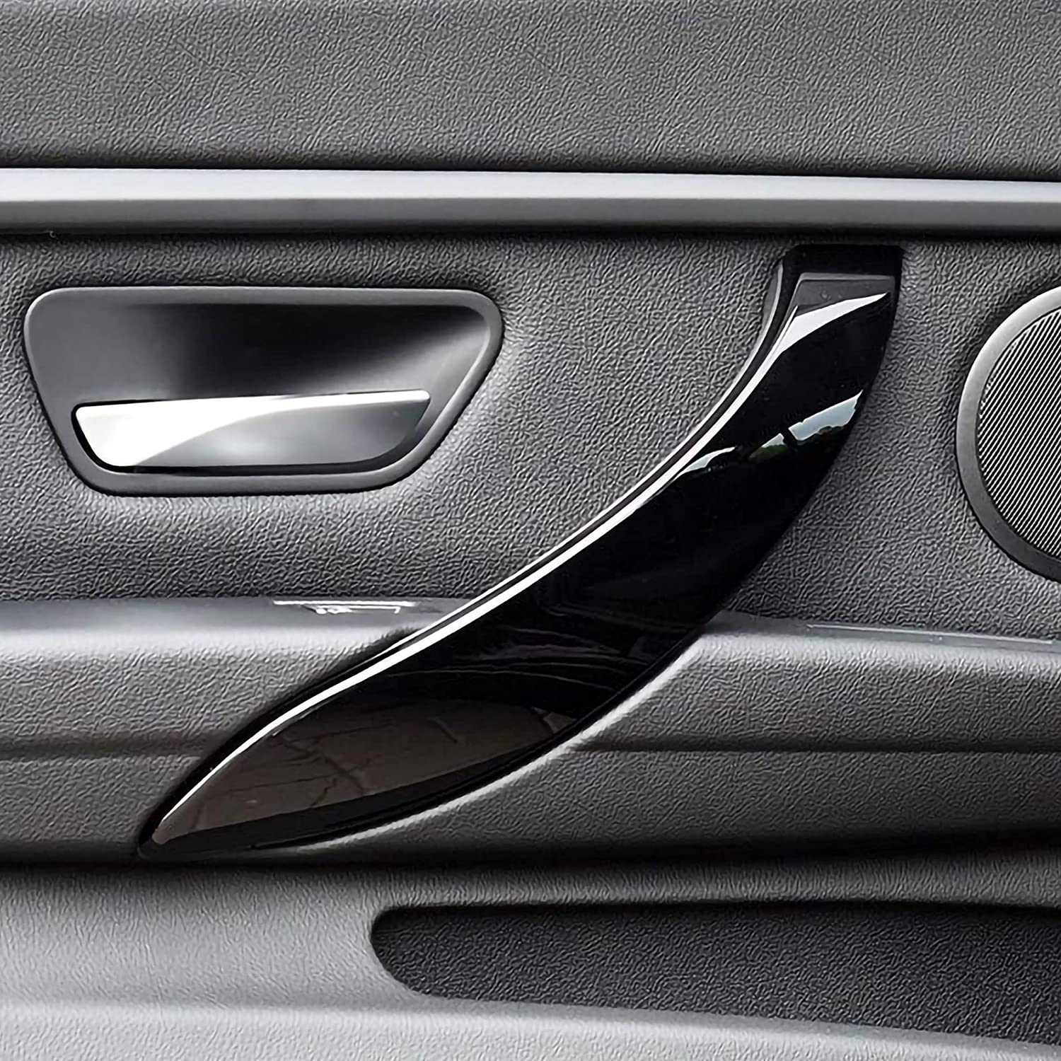 2PCS Car Door Handles Cover Sticker Decal ABS Trim Compatible with BMW F30 F31 F34 3GT F32 F33 F36 3 4 Series Accessories - Delicate Leather