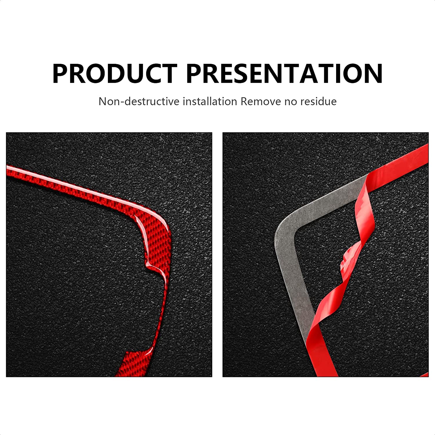 Carbon Fiber Car Gear Shift Panel Sticker Decal Interior Trim Cover for Camaro 2010 2011 2012 2013 2014 2015 Accessories - Delicate Leather