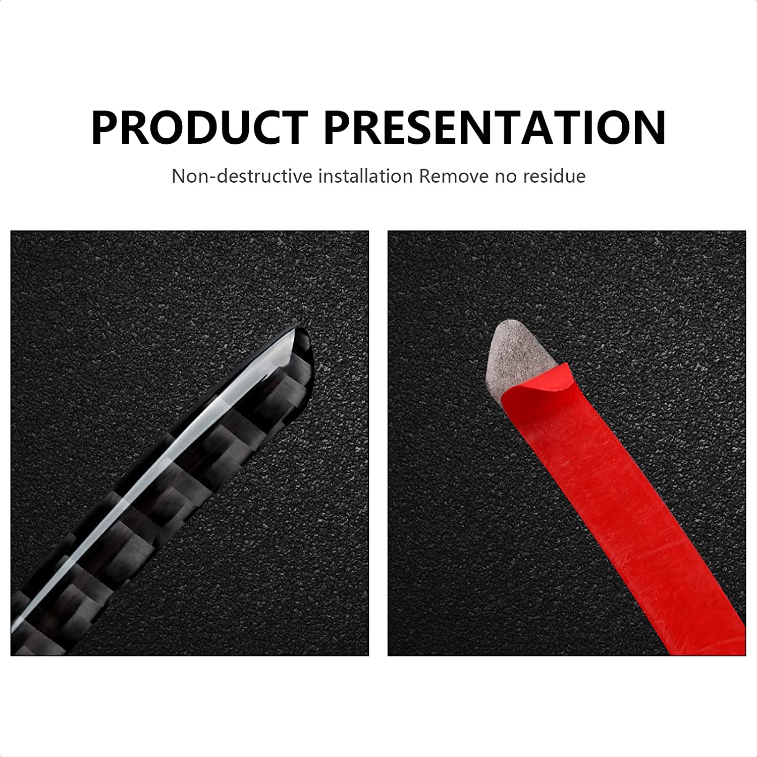 4PCS Universal Car Wheel Center Emblems Sticker Carbon Fiber Wheel Protection Decal Trim Cover Wheel Decoration Accessories - Delicate Leather