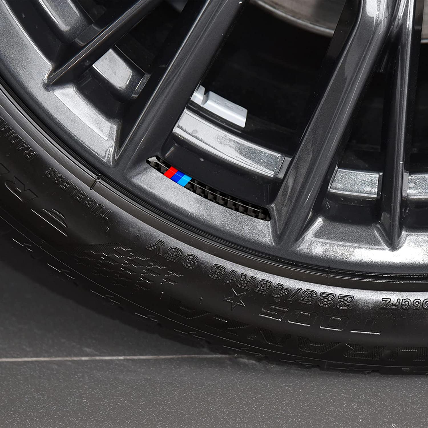 4PCS Universal Car Wheel Center Emblems Sticker Cover Carbon Fiber Wheel Protection Decal Trim Wheel Decoration fit for Series X1 X2 X3 X4 X5 X6 Accessories - Delicate Leather