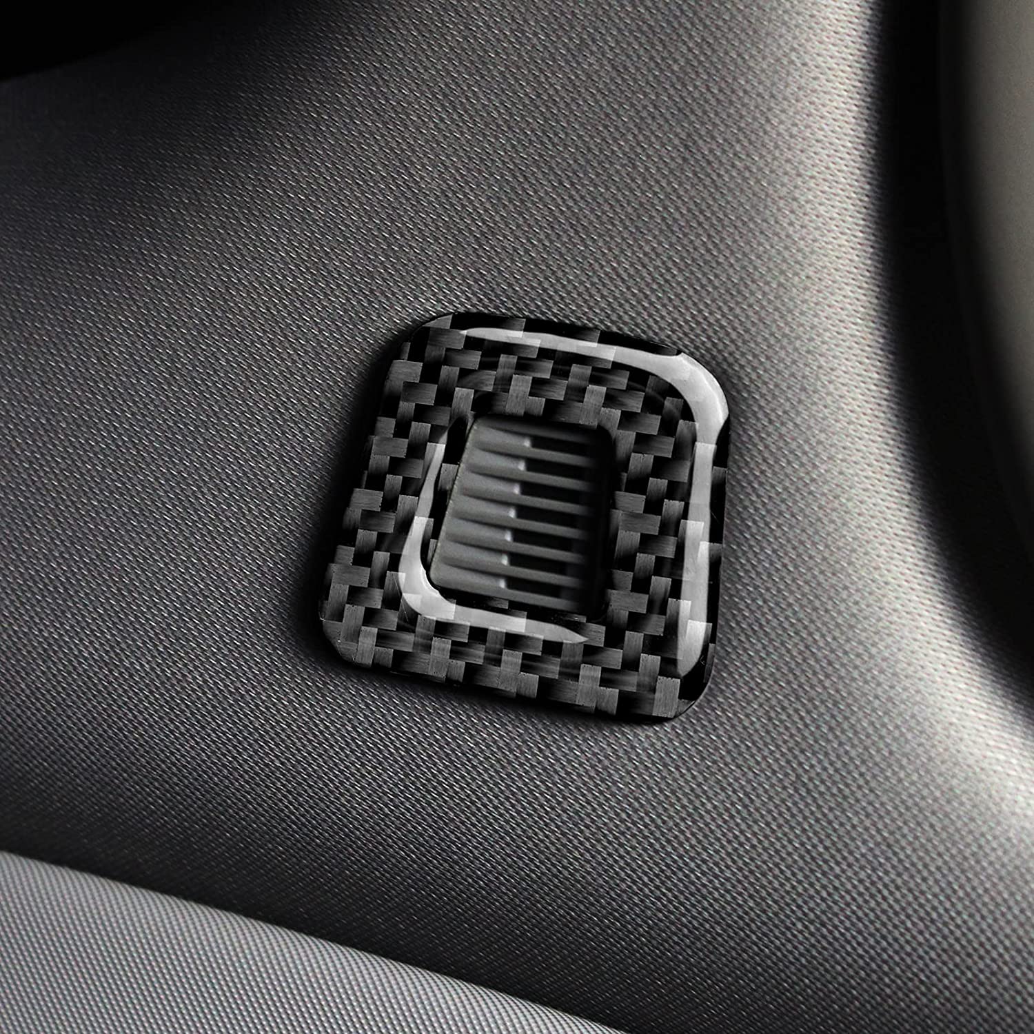 2PCS Audio Speaker Sticker Carbon Fiber Decal Trim Cover Decoration Compatible with Alfa Romeo Giulia Stelvio 2017 2018 2019 Accessories - Delicate Leather