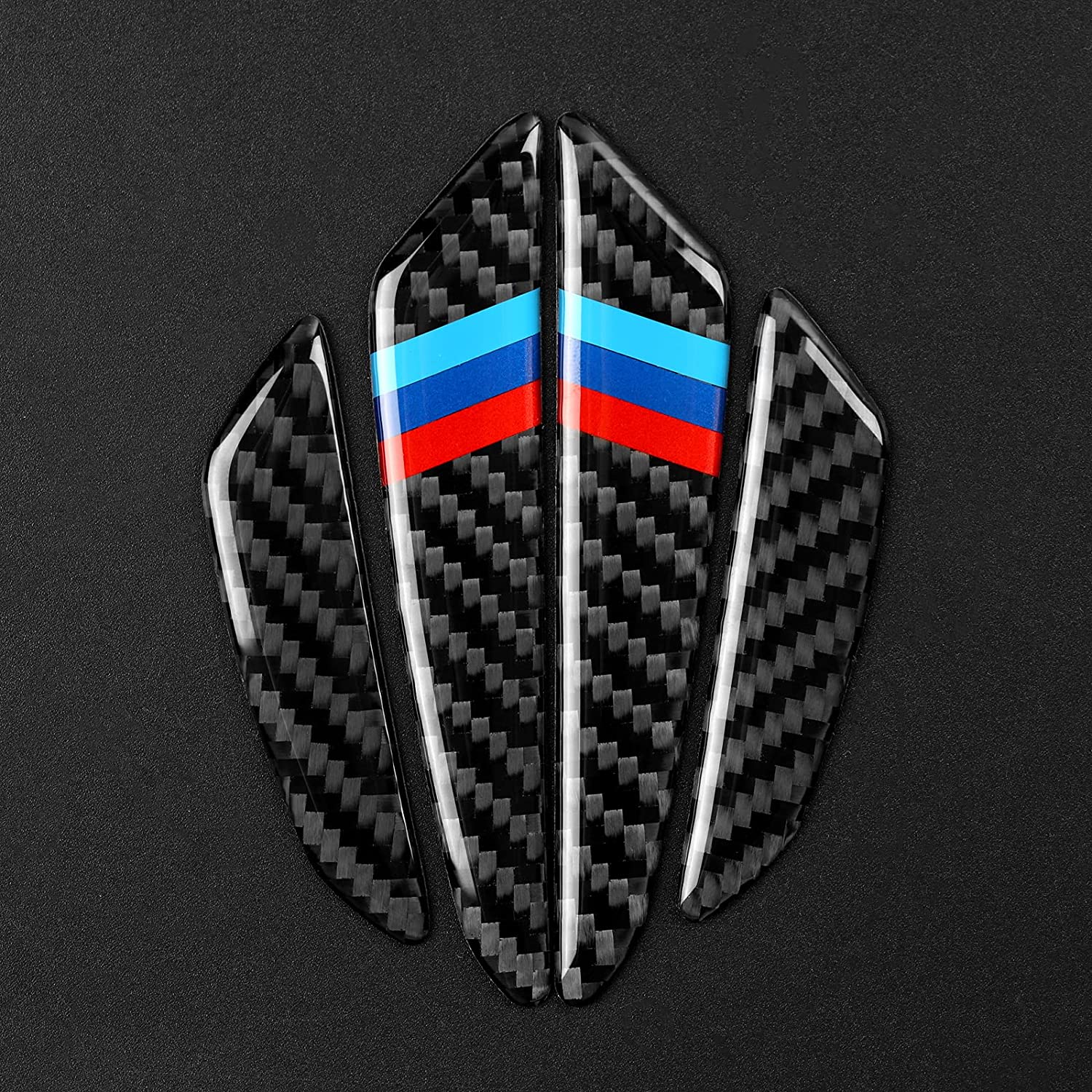 4PCS Universal Car Door Bumper Guard Protector Sticker Anti-Collision Strips Real Carbon Fiber Door Edge Guard Protector (M) - Delicate Leather