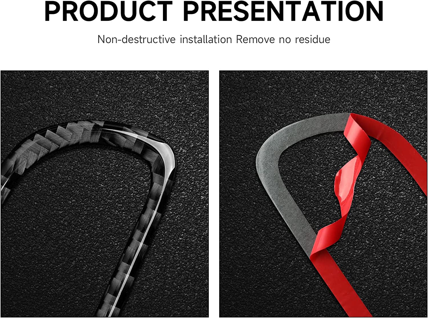 C7 Car Side Door Speaker Sticker Decal Carbon Fiber Interior Trims Accessories Cover for C7 2014 2015 2016 2017 2018 2019 - Delicate Leather