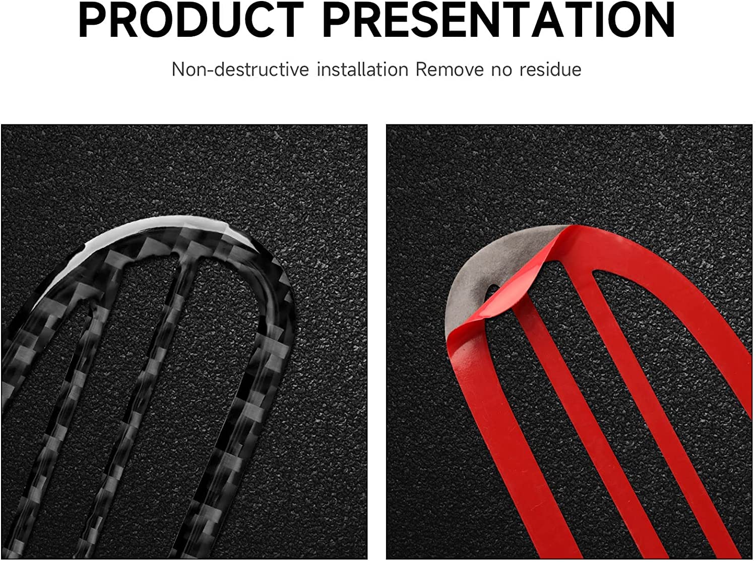 Car Air Outlet Vent Sticker Decal Carbon Fiber Interior Trim Cover Compatible with C6 2005 2006 2007 Accessories - Delicate Leather