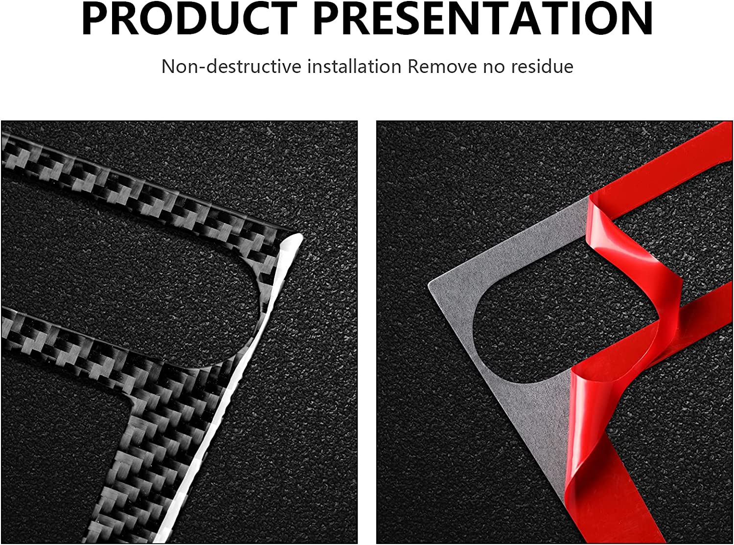 Car Center Console CD Panel Sticker Decal Carbon Fiber Interior Trim Cover Compatible with GT 2005 2006 2007 2008 2009 S197 Accessories - Delicate Leather