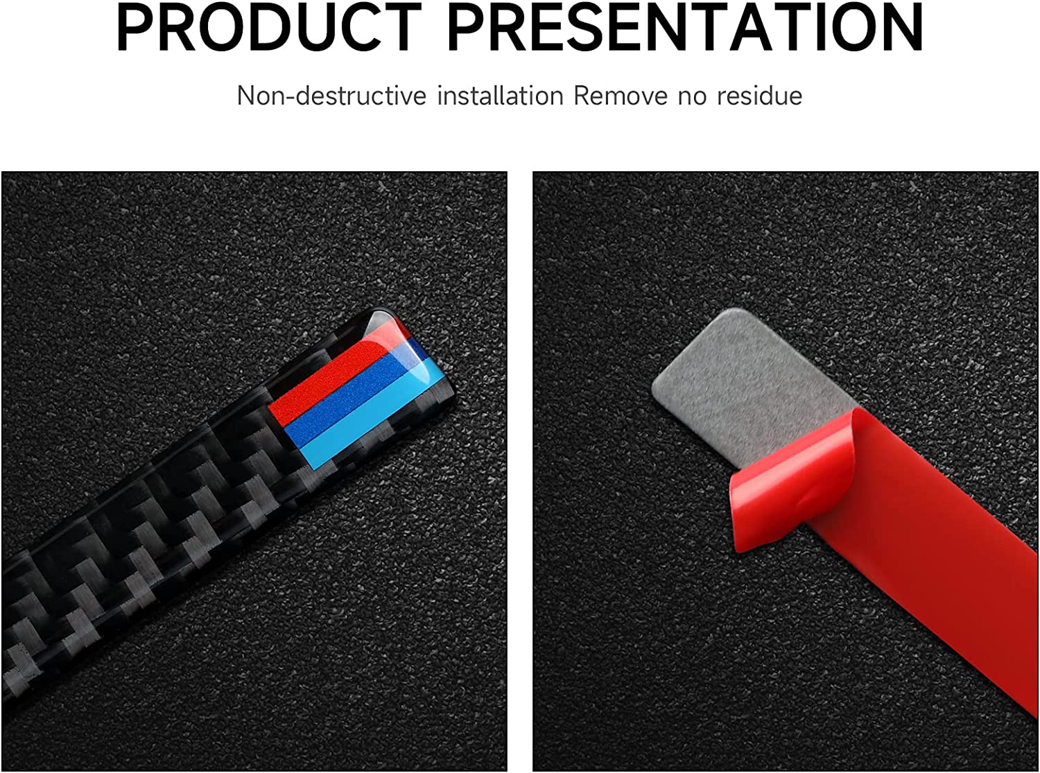 2PCS Universal Rearview Mirror Protector Sticker Anti Collision Strips Carbon Fiber Decal Trim Compatible with BMW 1 2 3 4 5 6 7 Series X1 X2 X3 X4 X5 X6 Accessories - Delicate Leather