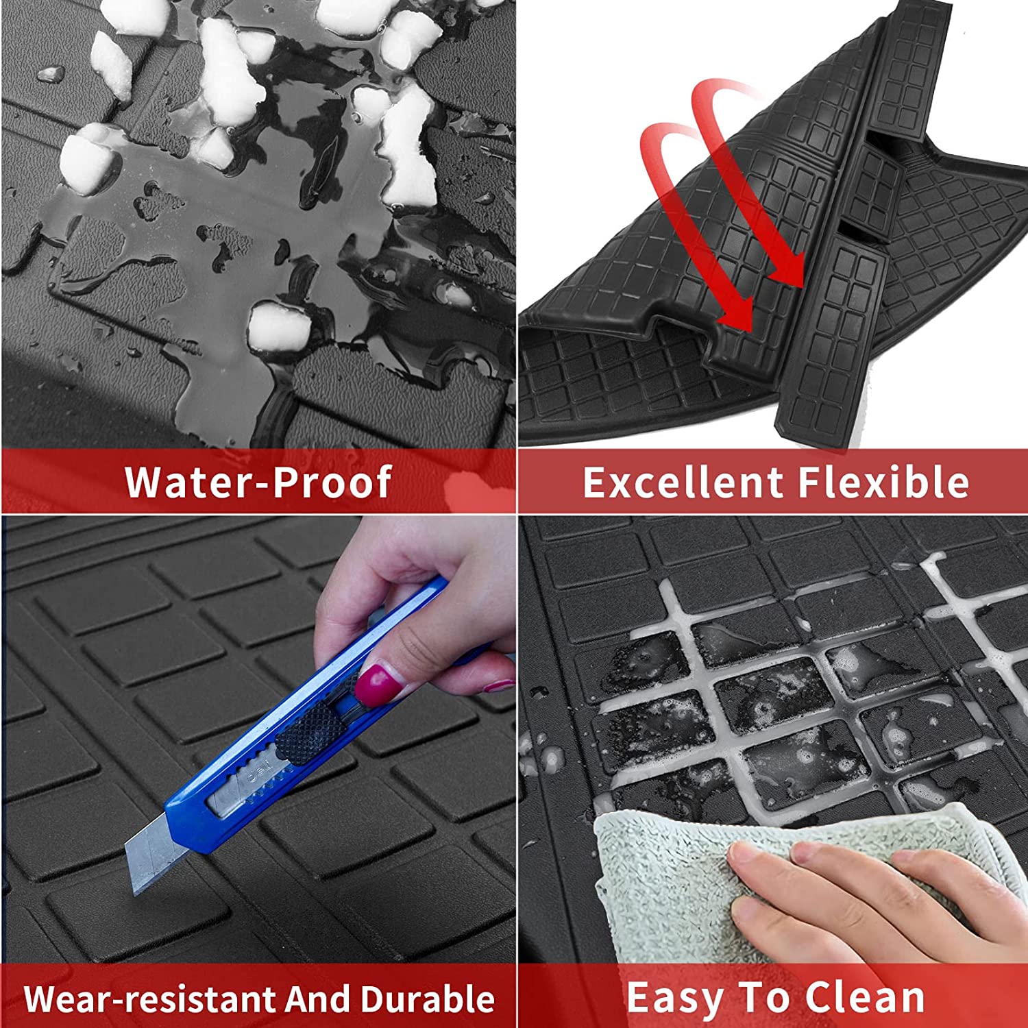 Fit 2017 2018 2019 2020 2021 2022 CX-5 Cargo Mat TPE Material Trunk Mat for 2017-2022 CX-5 Accessories - Delicate Leather