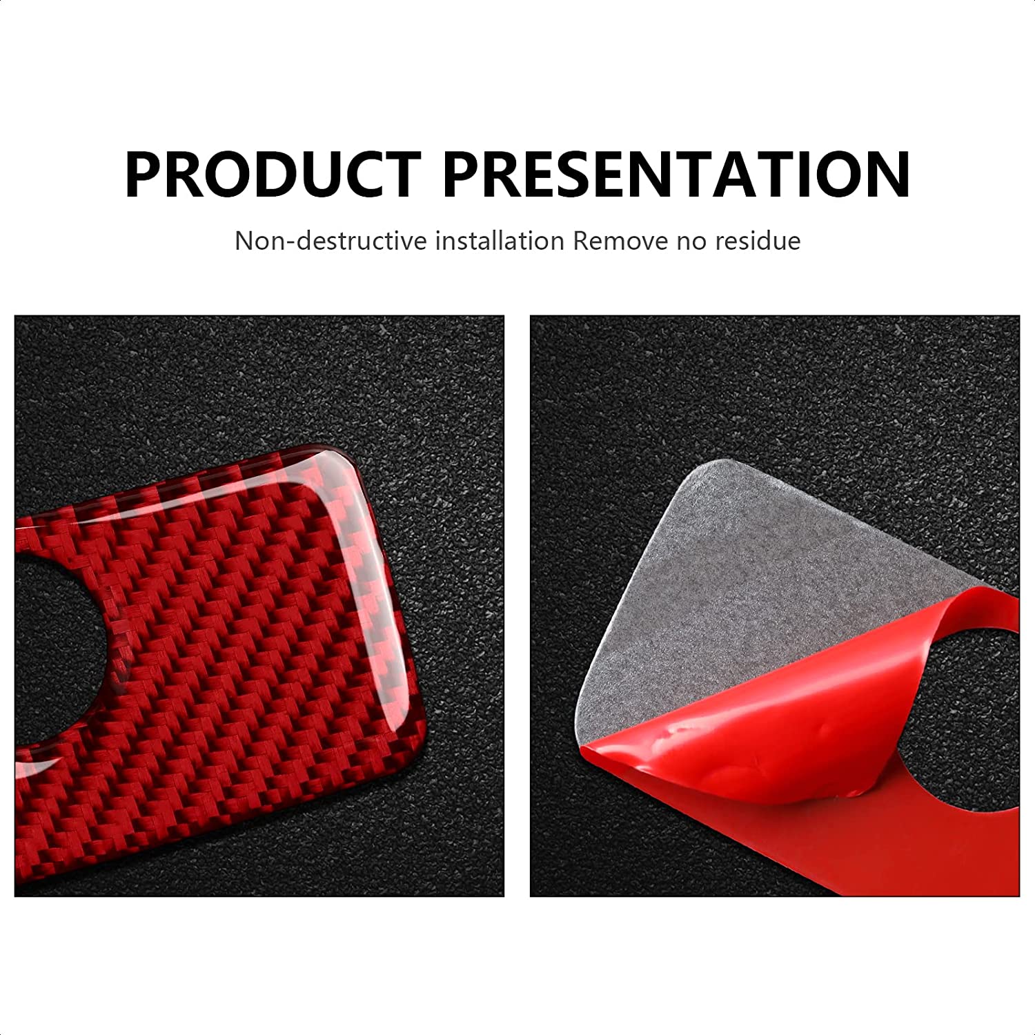Carbon Fiber Car C0-Pilot Storage Box Sticker Decal Interior Trim Cover for Camaro 2010 2011 2012 2013 2014 2015 Accessories - Delicate Leather