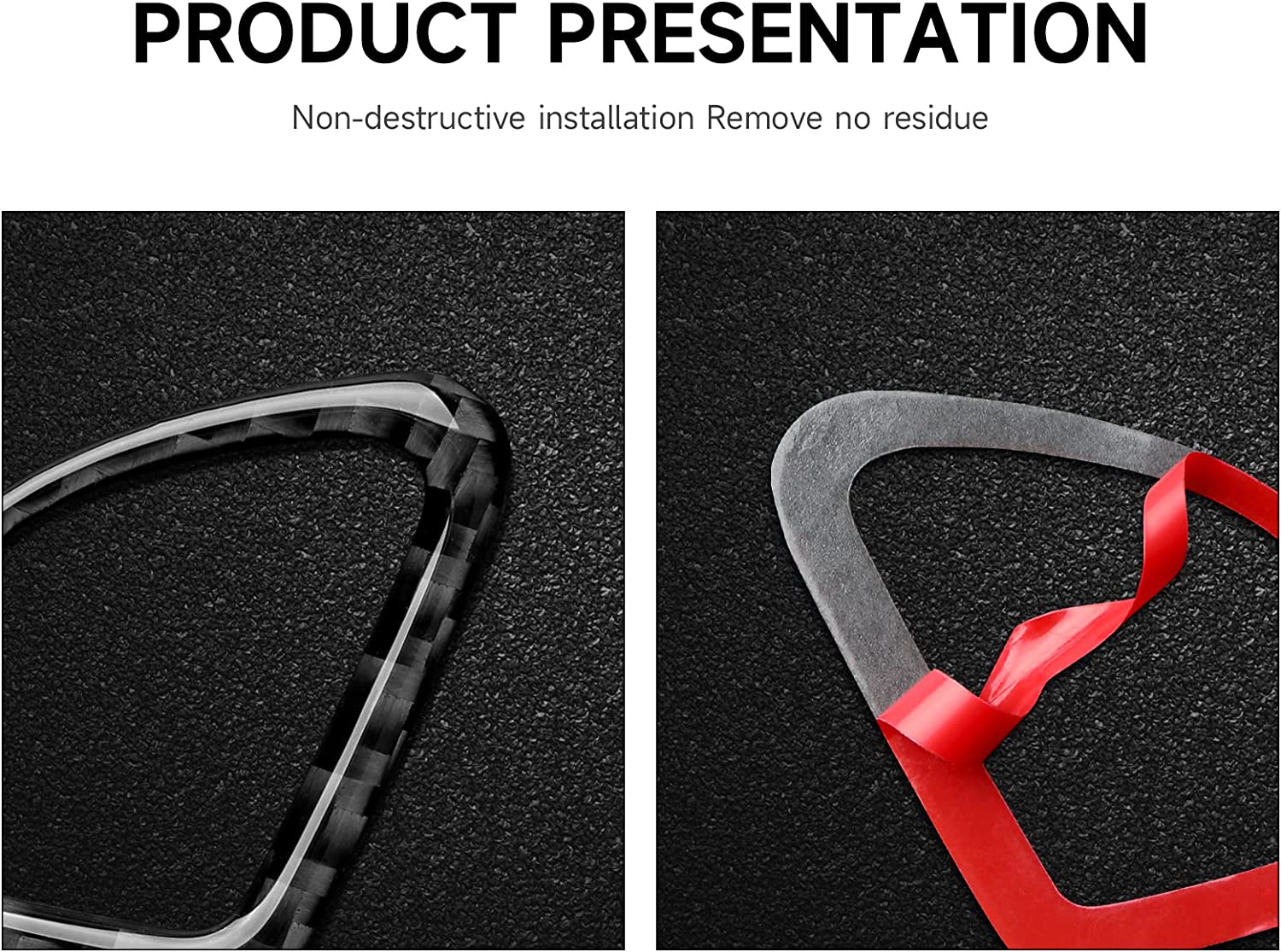 Car Window Lift Trim Switch Panel Decorations Sticker Decal Carbon Fiber Interior Trim Cover for C7 2014 2015 2016 2017 2018 2019 Accessories - Delicate Leather