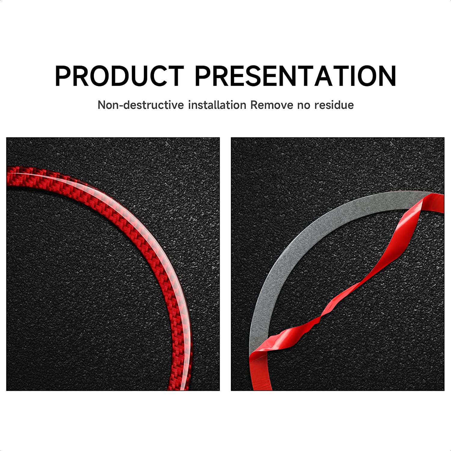 Carbon Fiber Car Door Audio Speaker Sticker Interior Trim Cover for Camaro 2010 2011 2012 2013 2014 2015 Accessories - Delicate Leather