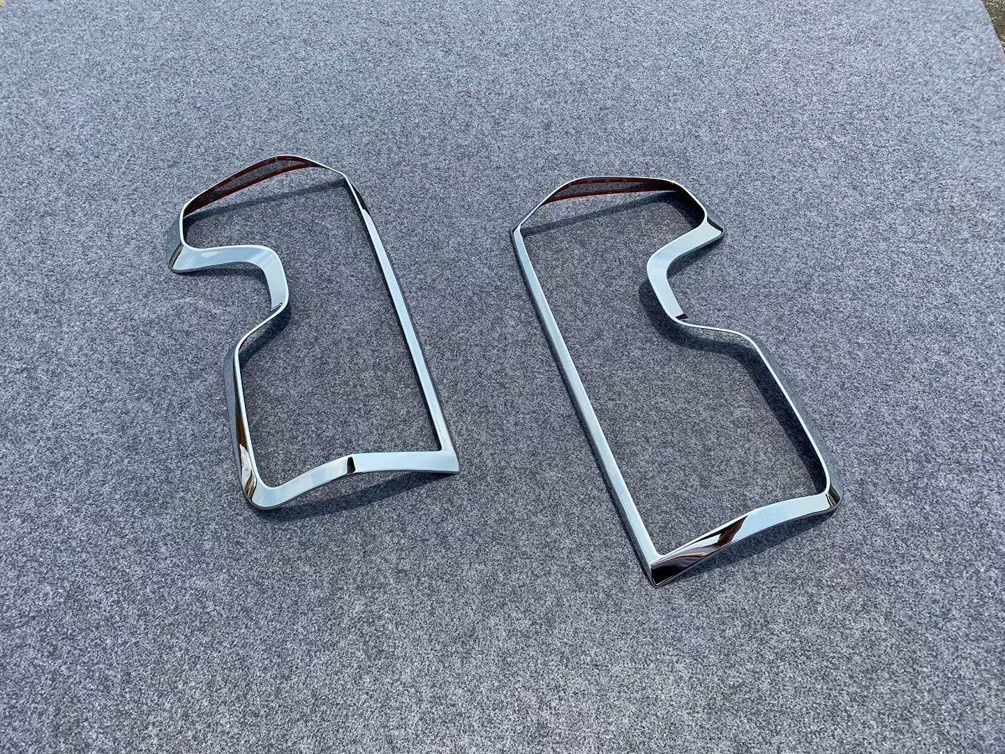 Silverado Accessories 2019-2020 2021 ABS Chrome Rear Tail Light Taillight Lamp Cover Trim 2pcs - Delicate Leather