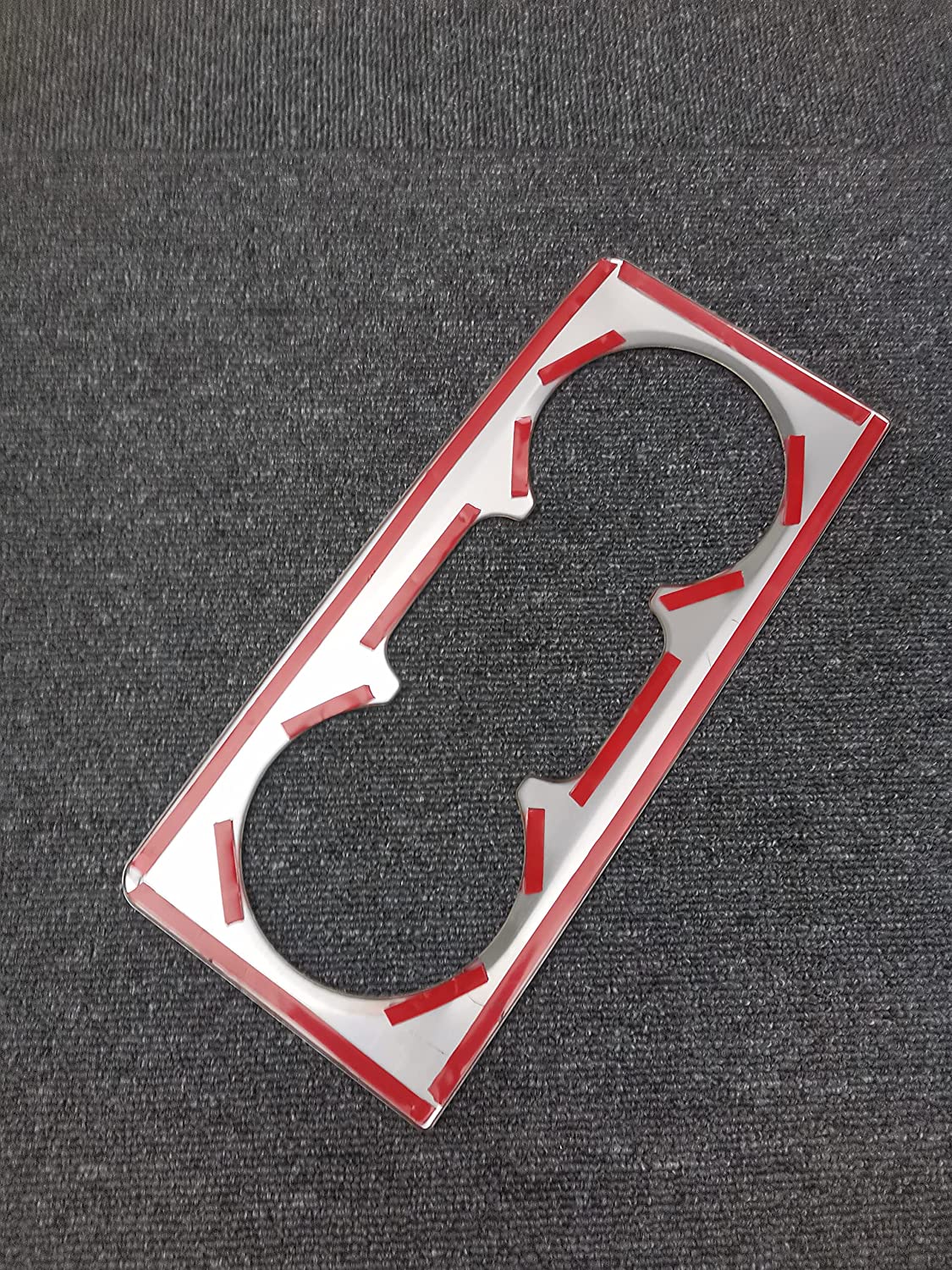 Silverado 1500 2500 3500 2019 2020 2021 Rear Row Rear Chrome Cup Holder Frame Cover Trim 1pcs - Delicate Leather