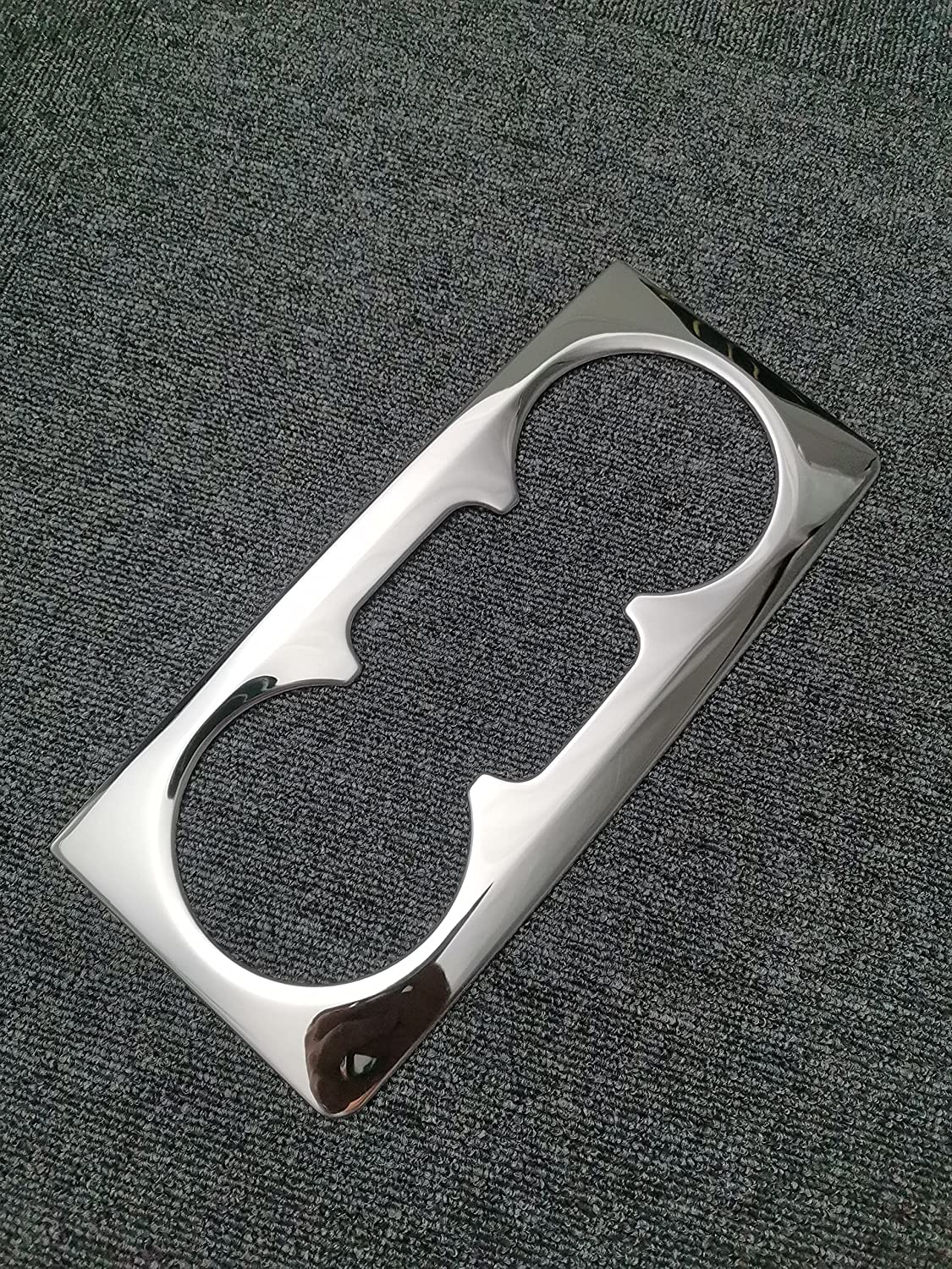 Silverado 1500 2500 3500 2019 2020 2021 Rear Row Rear Chrome Cup Holder Frame Cover Trim 1pcs - Delicate Leather