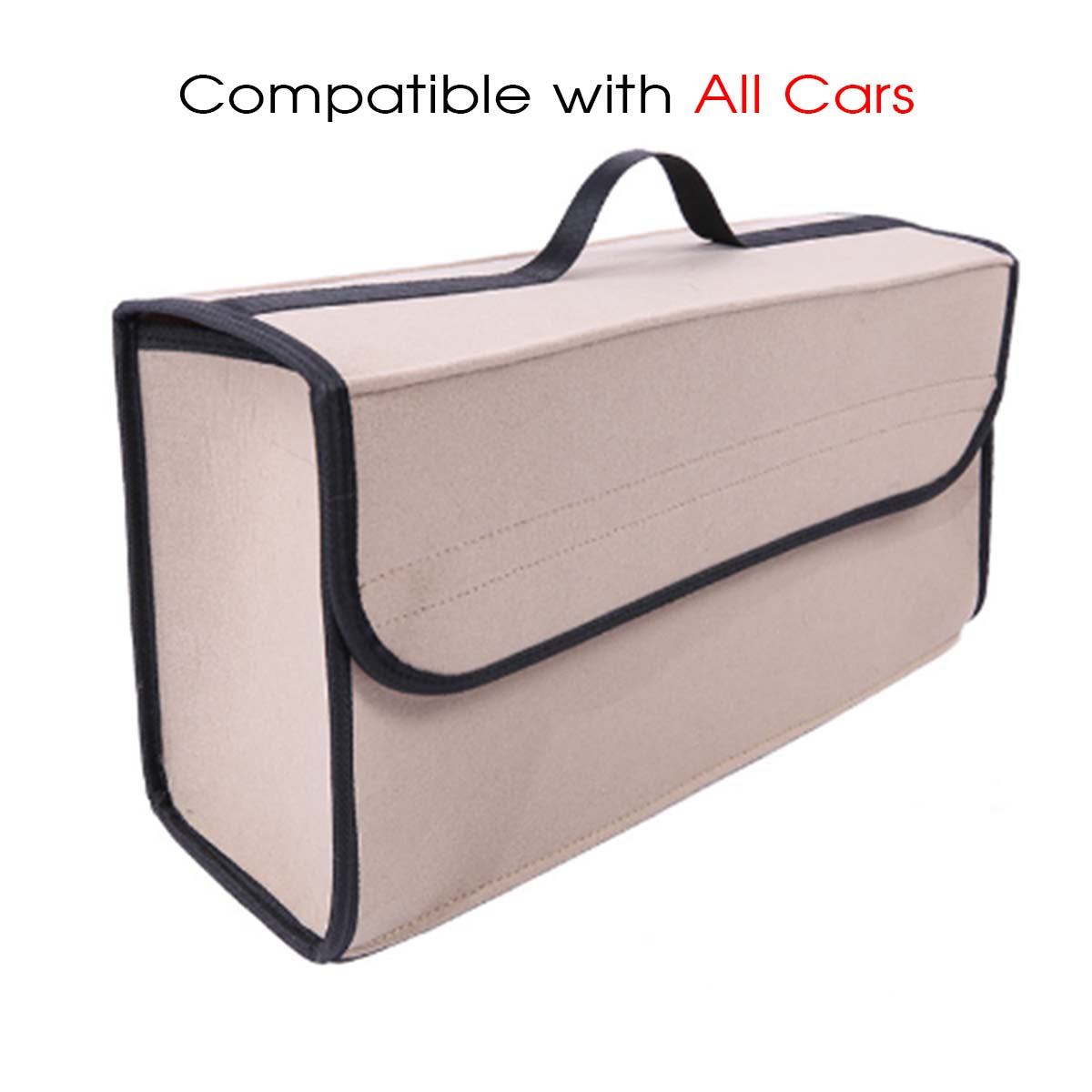 Soft Felt Car Bag Organizer Folding Car Storage Box Non Slip Fireproof Car Trunk Organizer, Custom For Your Cars, Car Accessories JG12990 - Delicate Leather