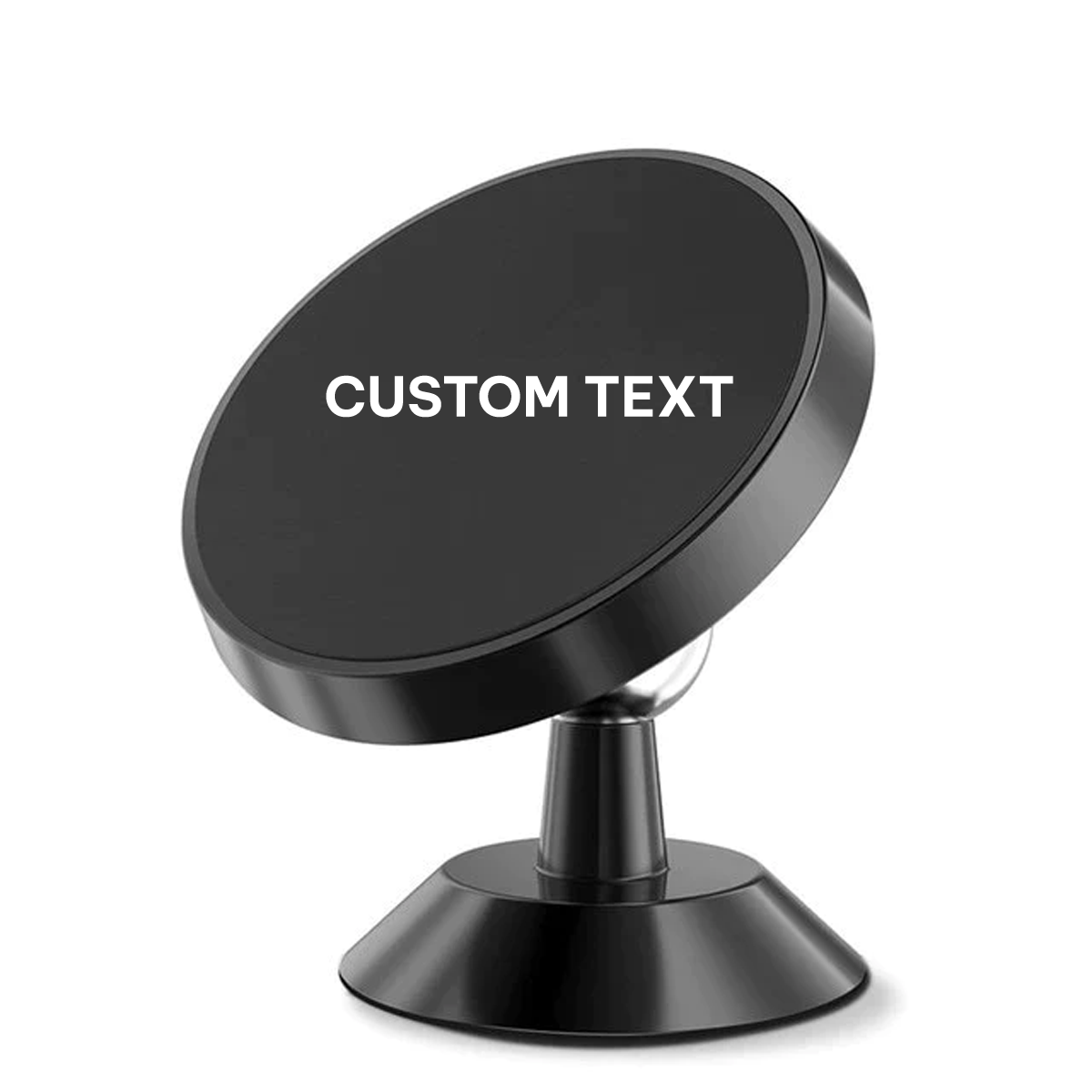 Custom Text and Logo Magnetic Phone Mount, Fit with all car, Super Strong Magnet with 4 Metal Plate, Car Magnetic Phone Holder, 360° Rotation, Universal Dashboard car Mount Fits All Cell Phones, Set of 2 - Delicate Leather