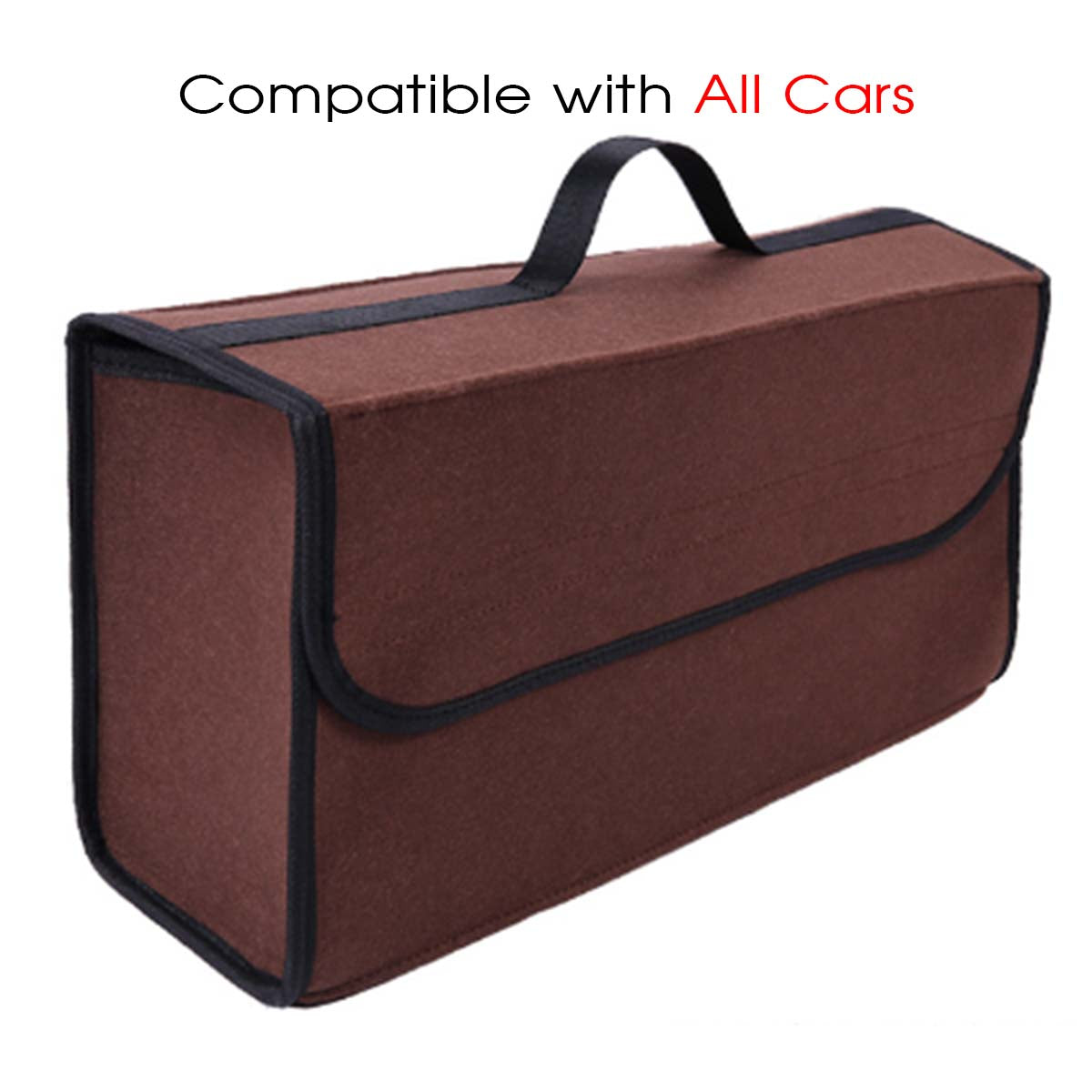 Soft Felt Car Bag Organizer Folding Car Storage Box Non Slip Fireproof Car Trunk Organizer, Custom For Your Cars, Car Accessories JG12990 - Delicate Leather