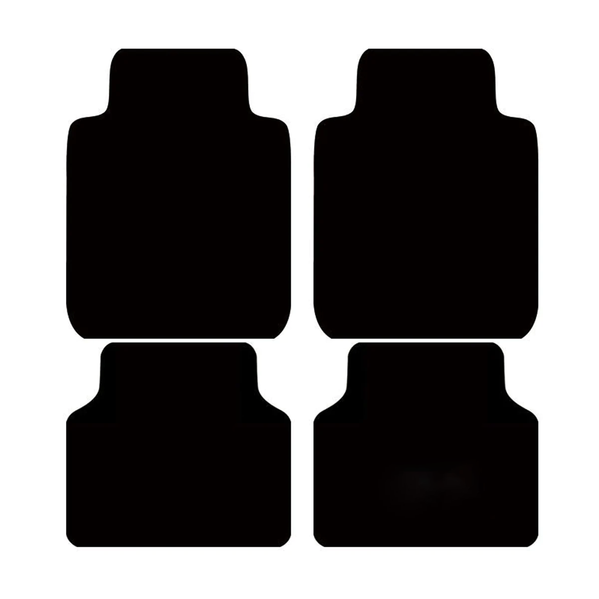 Custom Text and Logo Carpet Floor Mats Set of 4pcs, Fit with All Car, All Weather Protection, Universal Type - Delicate Leather