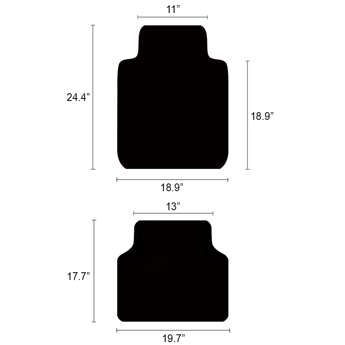 Custom Text and Logo Carpet Floor Mats Set of 4pcs, Fit with All Car, All Weather Protection, Universal Type - Delicate Leather