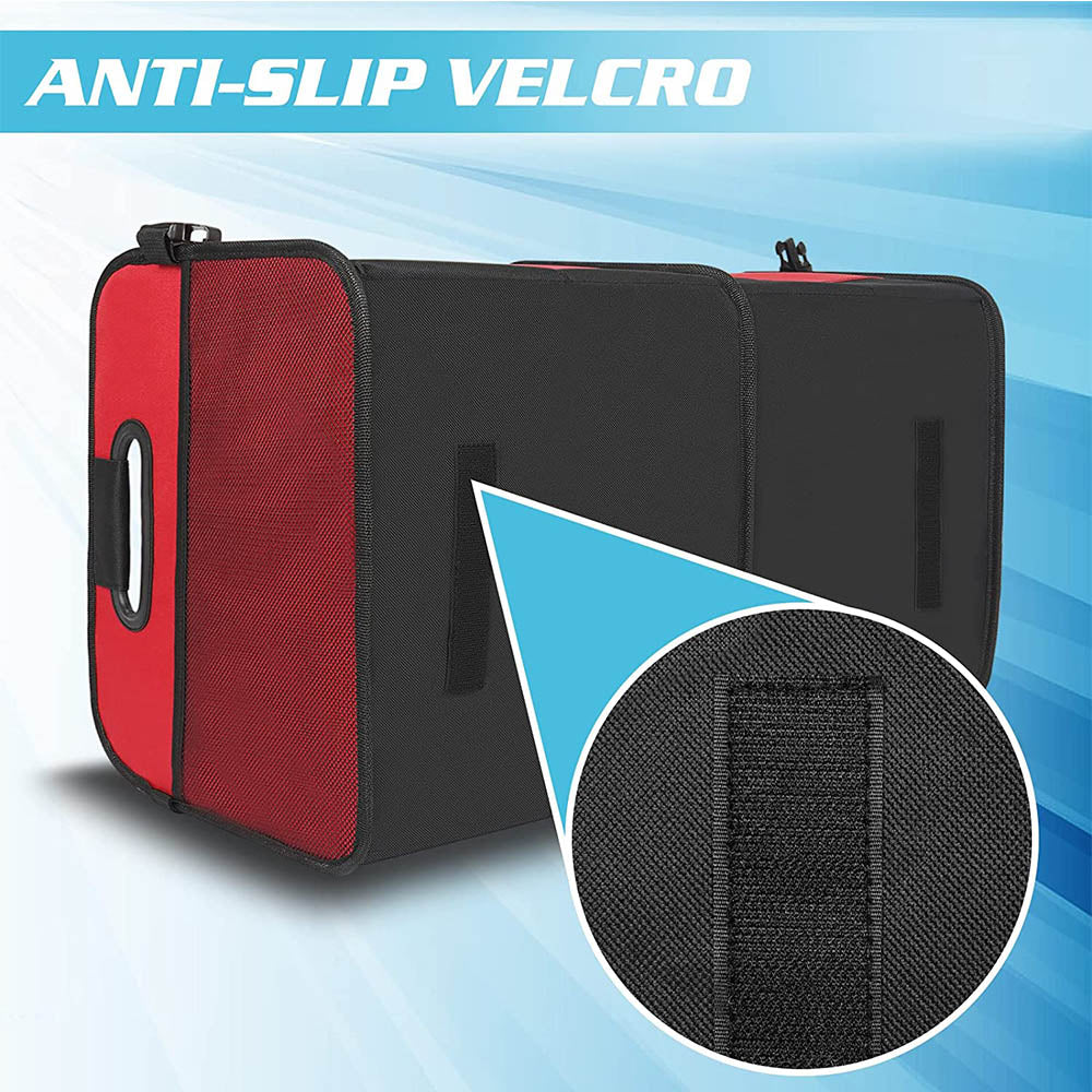 Trunk Organizer for Car, Custom For Your Cars - Detachable 3 Compartment Collapsible Large Trunk Organizer with 11 Pockets & Reinforced Handles, Trunk Organizers for Grocery Cargo, Car Accessories JG12991 - Delicate Leather