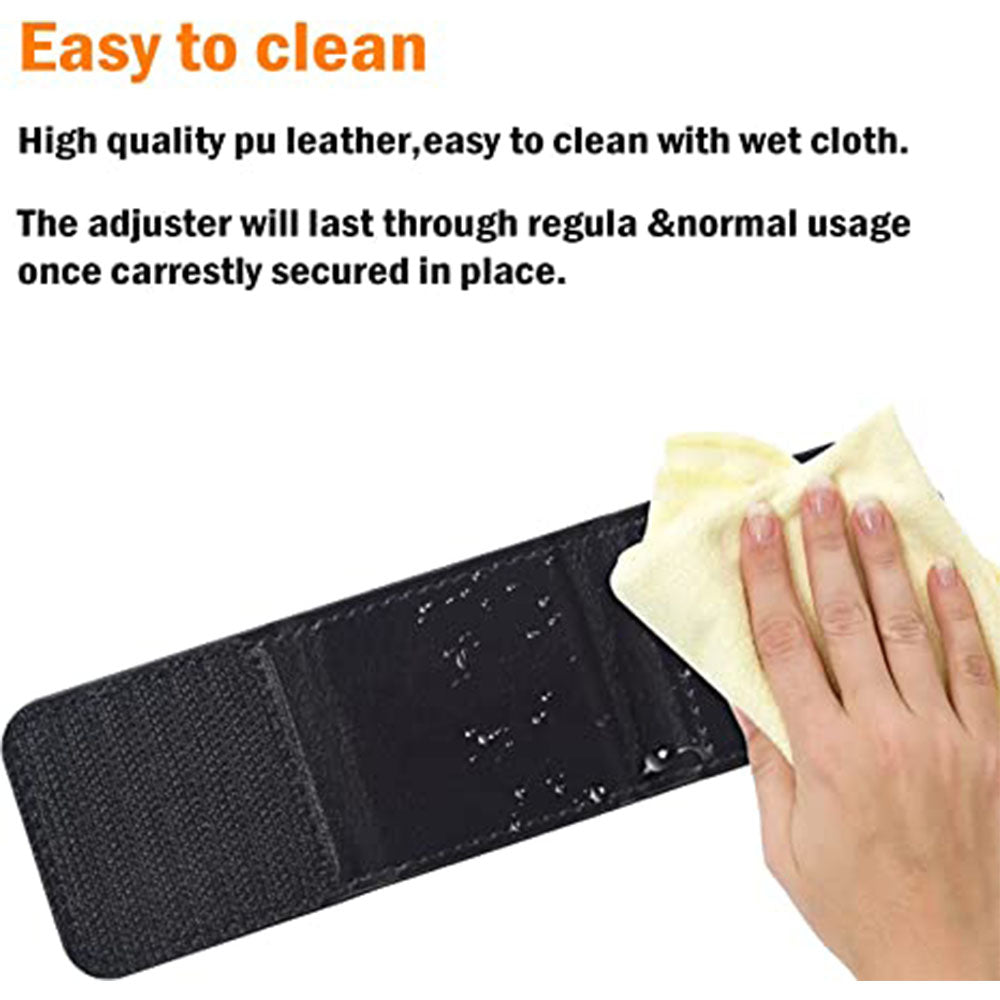 Seatbelt Adjuster, Custom fit for Car, Seat Belt Clip For Adults, Universal Comfort Shoulder Neck Strap Positioner Locking Clip Protector - 2 Pack - Delicate Leather