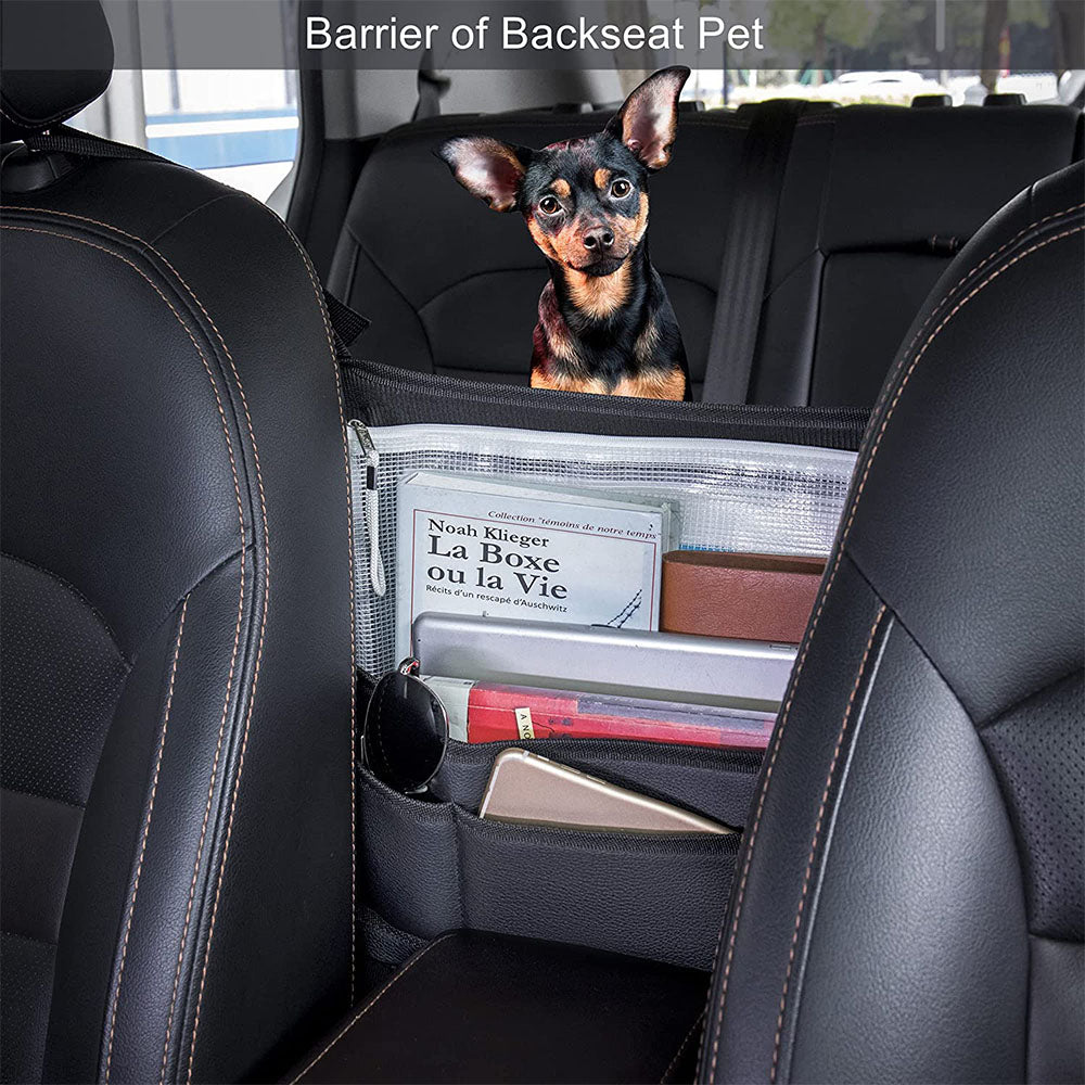 Car Purse Holder for Car Handbag Holder Between Seats Premium PU Leather, Custom Fit For Your Cars, Auto Driver Or Passenger Accessories Organizer, Hanging Car Purse Storage Pocket Back Seat Pet Barrier HA11991 - Delicate Leather