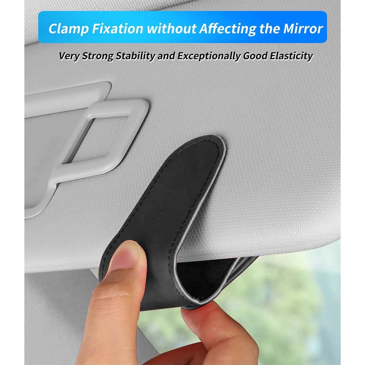 Car Sunglasses Holder, Custom For Your Cars, Magnetic Leather Glasses Frame 2023 Update RA13995 - Delicate Leather