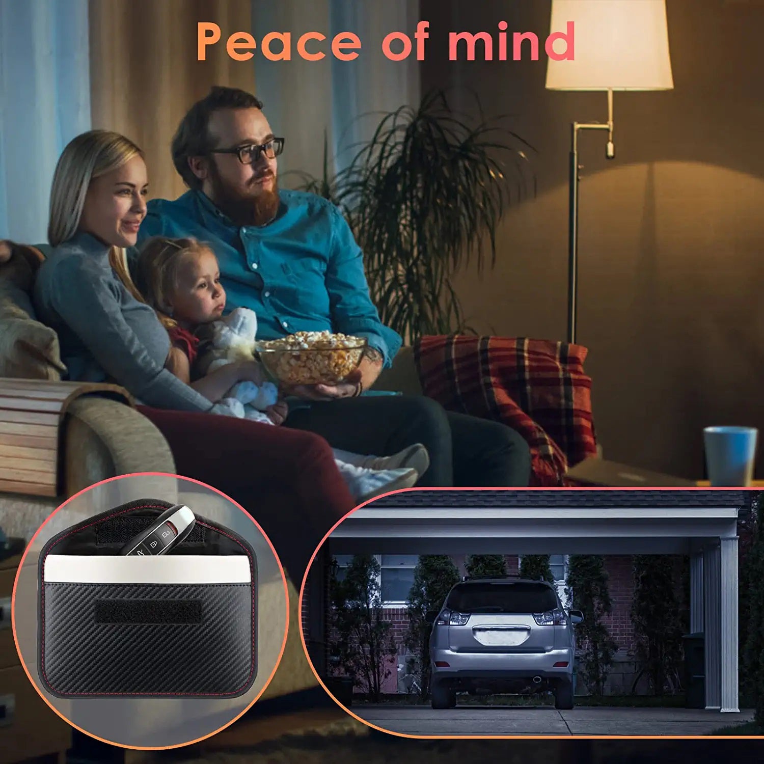 Faraday Bags for Car Keys and Cell Phone, Signal Blocking Key Pouch, Anti Theft Car Protection, Cell Phone WiFi/GSM/LTE/NFC/RFID/Keyless Entry Fob Signal Blocking Pouch, 2 pack - Delicate Leather