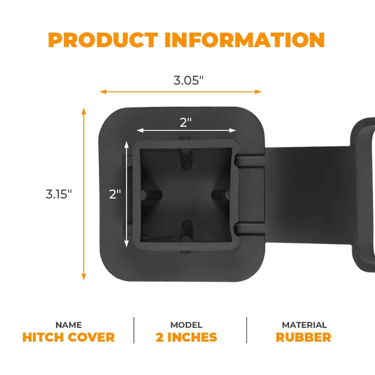 Trailer Hitch Cover, Custom For Cars, 2 Pack 2 Inch Receiver Hitch Plug Insert Tube Hitch Plug Trailer Hitch Plug Receiver Tube Cover, Car Accessories FJ13987 - Delicate Leather