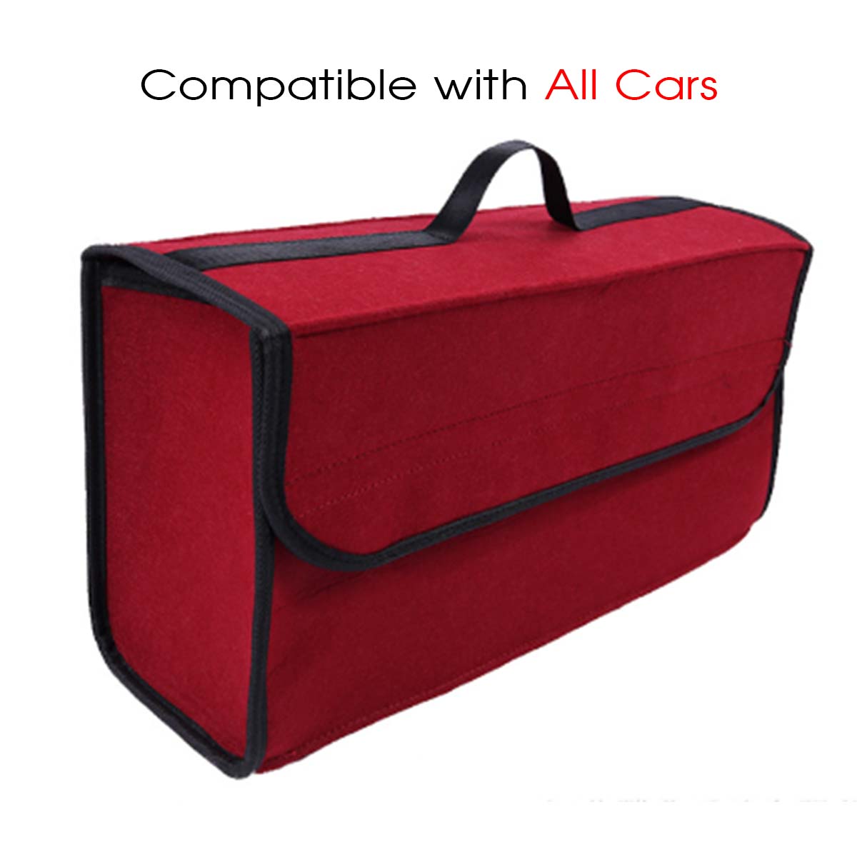 Soft Felt Car Bag Organizer Folding Car Storage Box Non Slip Fireproof Car Trunk Organizer, Custom For Your Cars, Car Accessories JG12990 - Delicate Leather