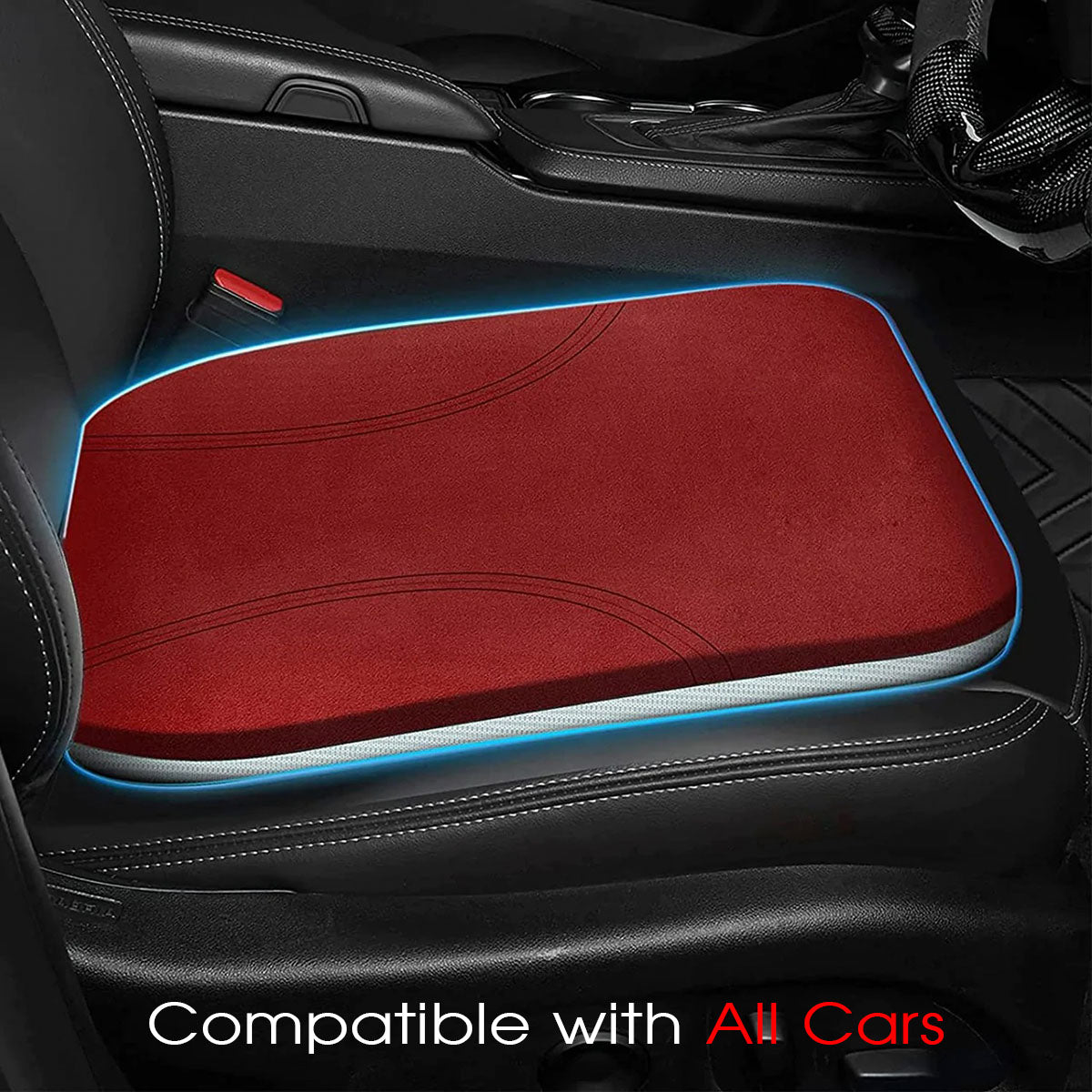 Car Seat Cushion, Custom For Car, Car Memory Foam Seat Cushion, Heightening Seat Cushion, Seat Cushion for Car and Office Chair KO19999 - Delicate Leather