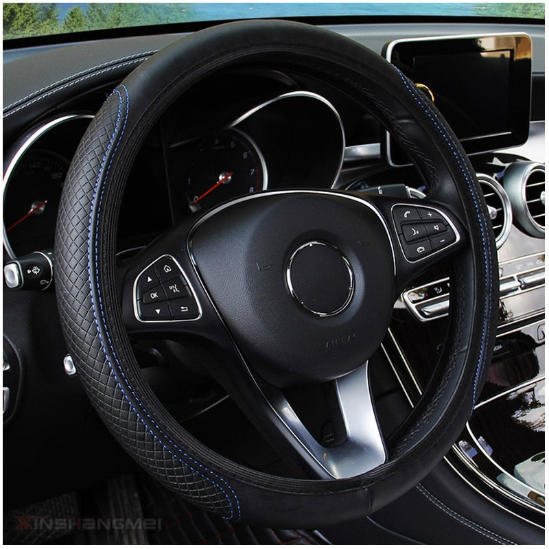 Delicate Leather Enhance Your Ride with a Stylish Steering Wheel Cover