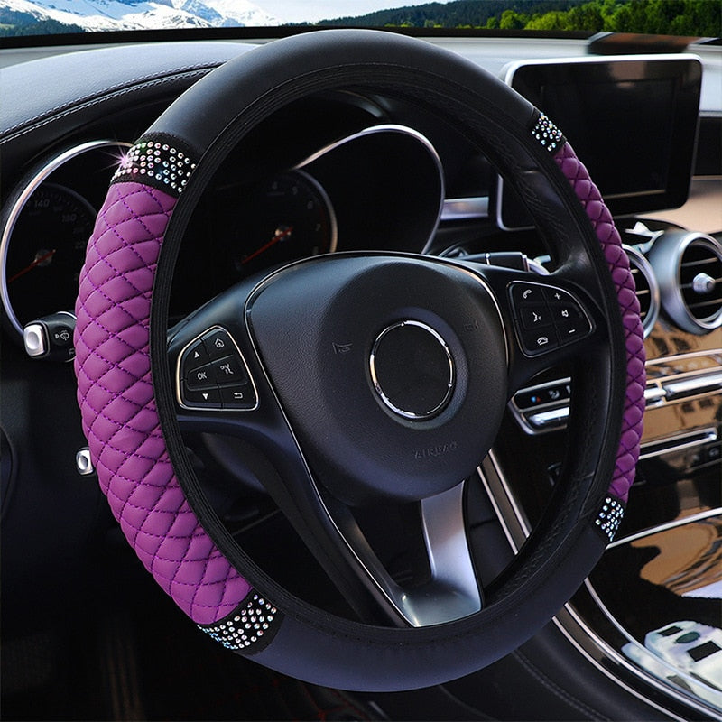 Delicate Leather Enhance Your Ride with a Stylish Steering Wheel Cover