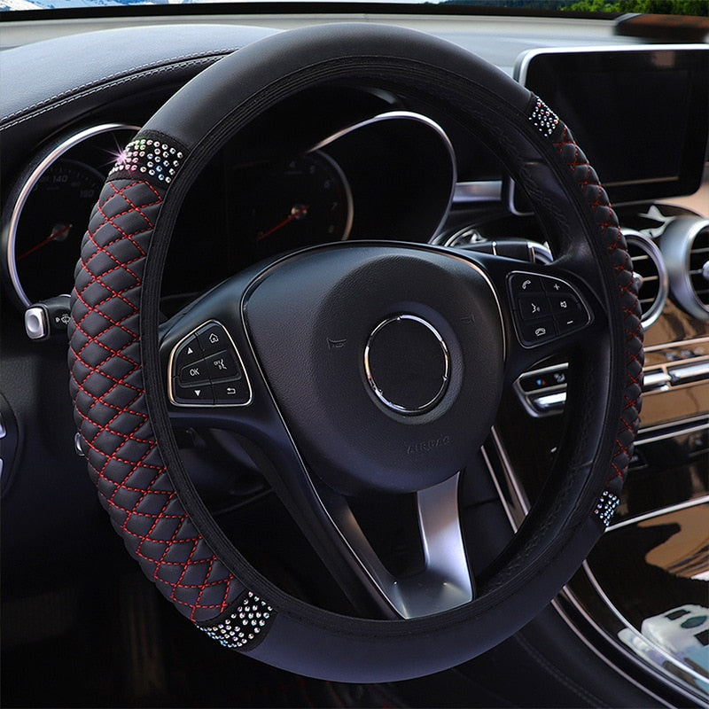 Delicate Leather Enhance Your Ride with a Stylish Steering Wheel Cover