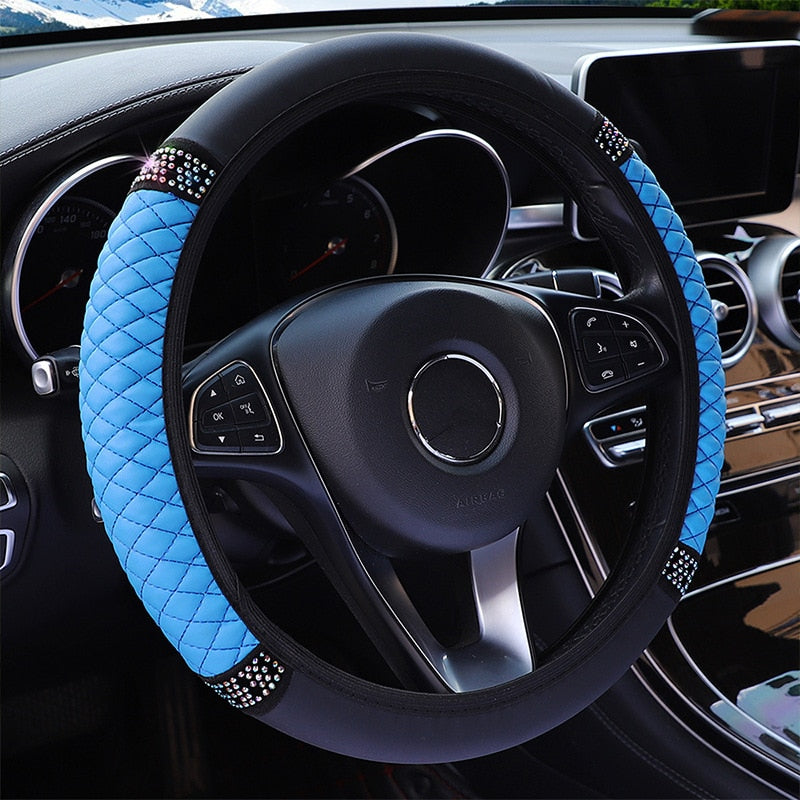 Delicate Leather Enhance Your Ride with a Stylish Steering Wheel Cover