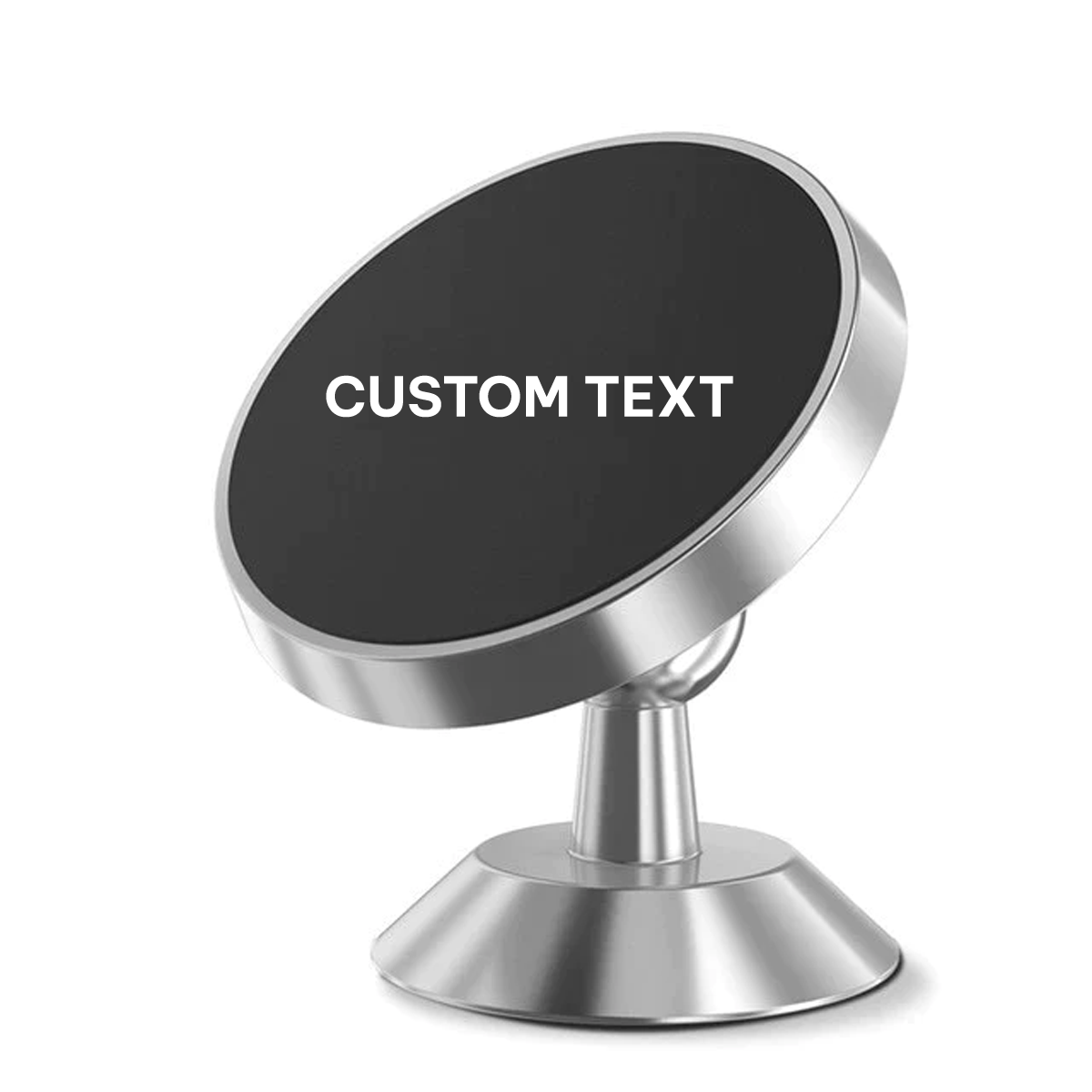 Custom Text and Logo Magnetic Phone Mount, Fit with all car, Super Strong Magnet with 4 Metal Plate, Car Magnetic Phone Holder, 360° Rotation, Universal Dashboard car Mount Fits All Cell Phones, Set of 2 - Delicate Leather