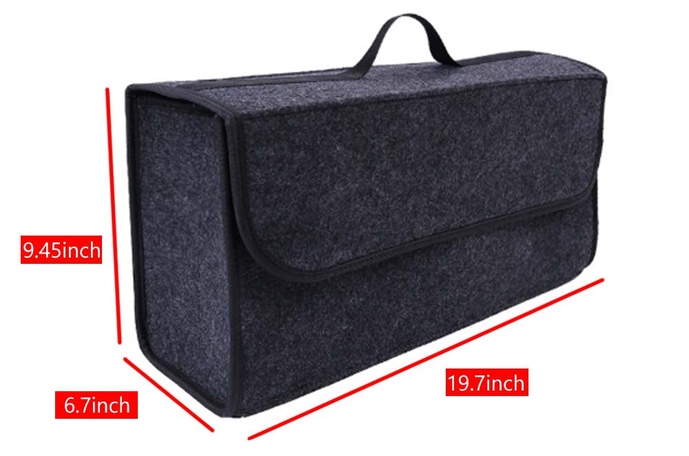 Soft Felt Car Bag Organizer Folding Car Storage Box Non Slip Fireproof Car Trunk Organizer, Custom For Your Cars, Car Accessories LR12990 - Delicate Leather