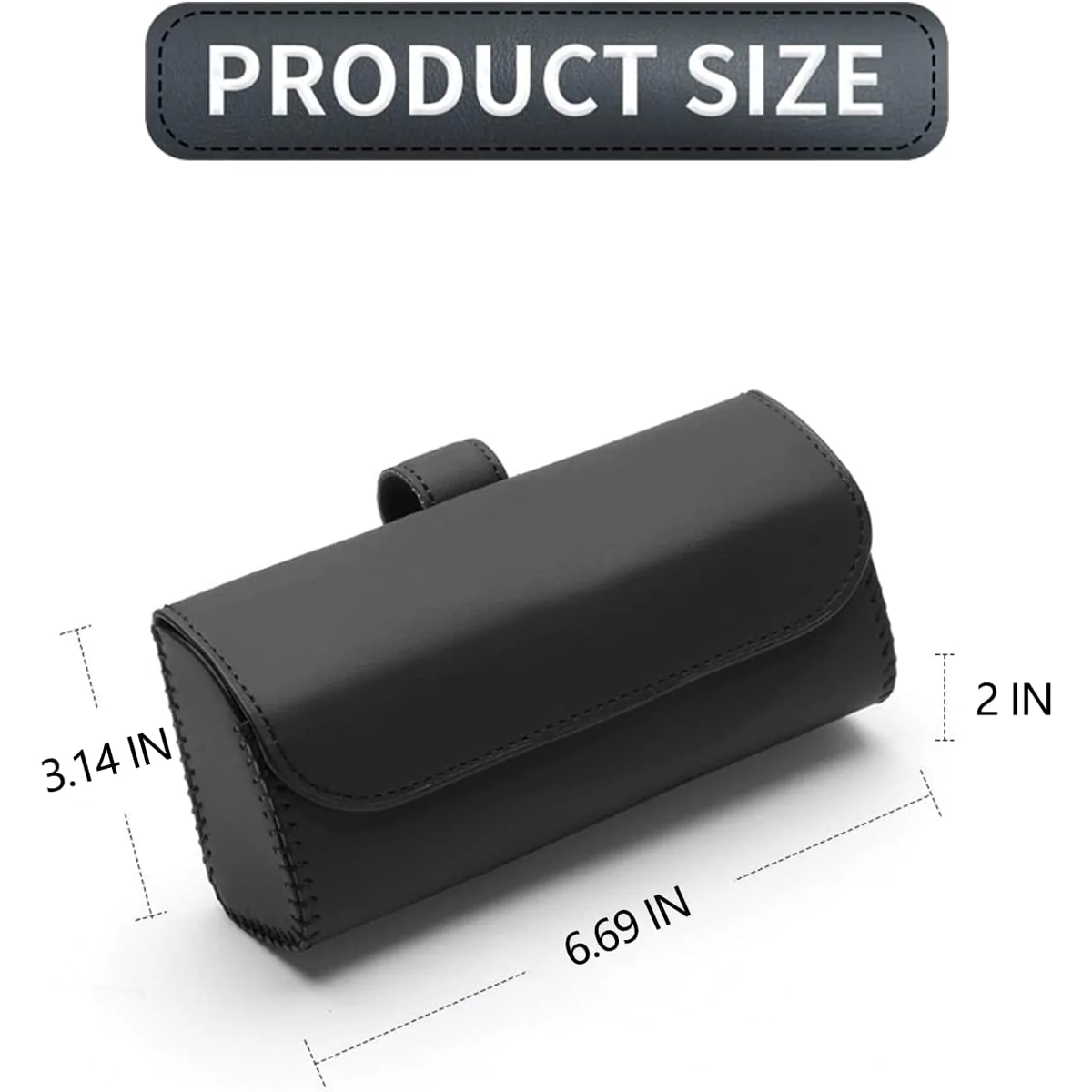 Custom Text and Logo Sunglasses Holder for Car Sun Visor, Fit with all car, Leather Glasses Storage Case, Vehicle Visor Accessories, Sunglass Holder Organizer Box - Delicate Leather