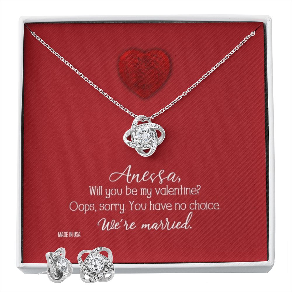Custom To My Girl Friend Will You Be My Valentine 14k White Gold Pendant Chain Necklace Jewelry Gift for Girlfriend Wife Fiancee Woman Girl - Delicate Leather