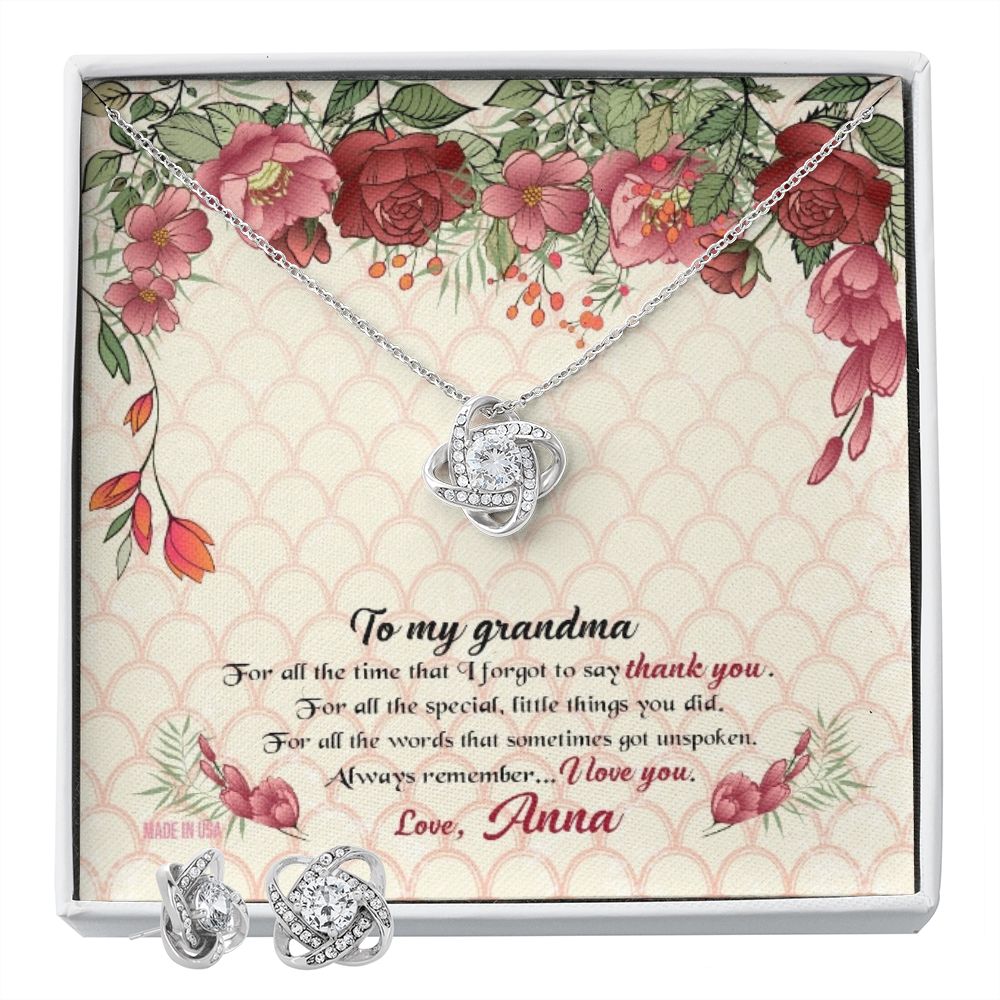 Custom Grandma Mothers Day Ideas 14k White Gold Interlocking Heart Pendant Necklace Jewelry Gifts For Mom Wife Grandma Auntie - Delicate Leather