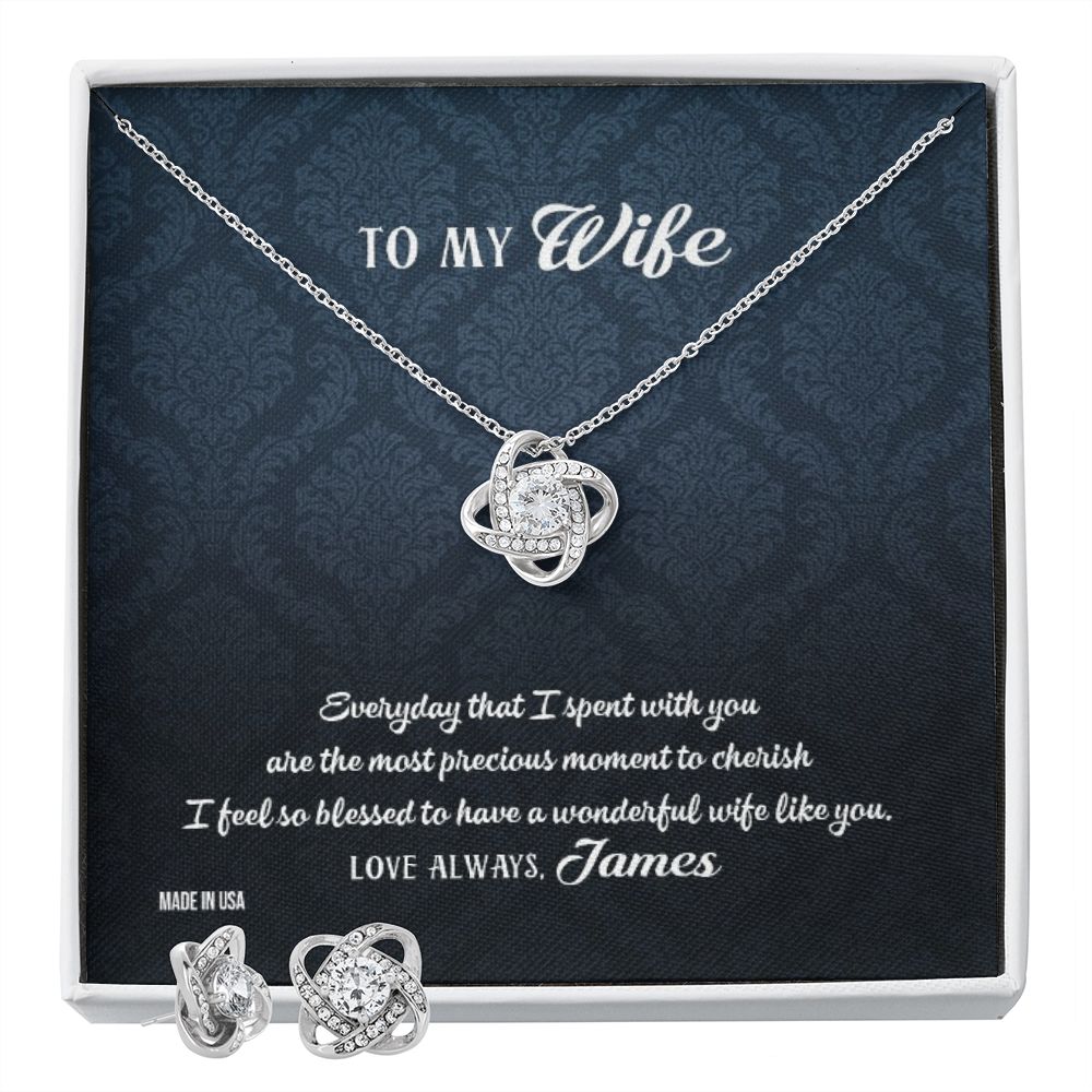 Custom To My Wife Every Day That I Spend With You Necklace Jewelry 14k White Gold Pendant Necklace Jewelry Gift For Wife Mother day - Delicate Leather