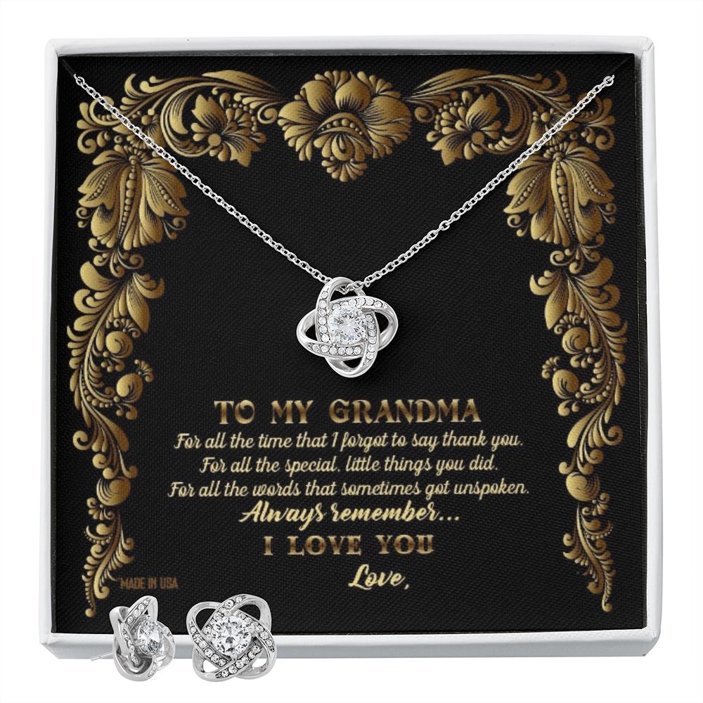 Custom Grandma Royal Floral Vintage Mothers Day Ideas 14k White Gold Interlocking Heart Pendant Necklace Jewelry Gifts For Mom Wife Grandma Auntie - Delicate Leather
