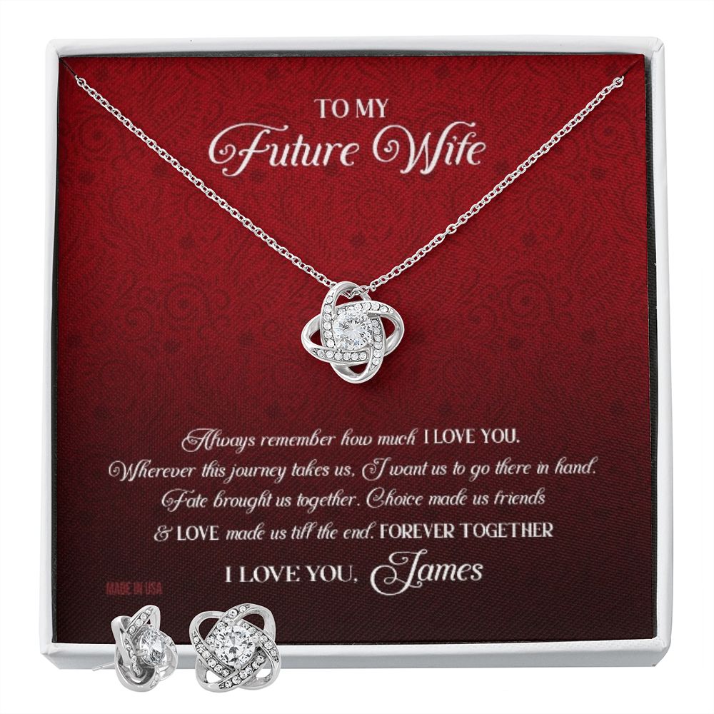 Custom Name To My Future Wife Always Remember How Much I Love You 14k White Gold Pendant Necklace Jewelry Gift For Wife Mother day - Delicate Leather
