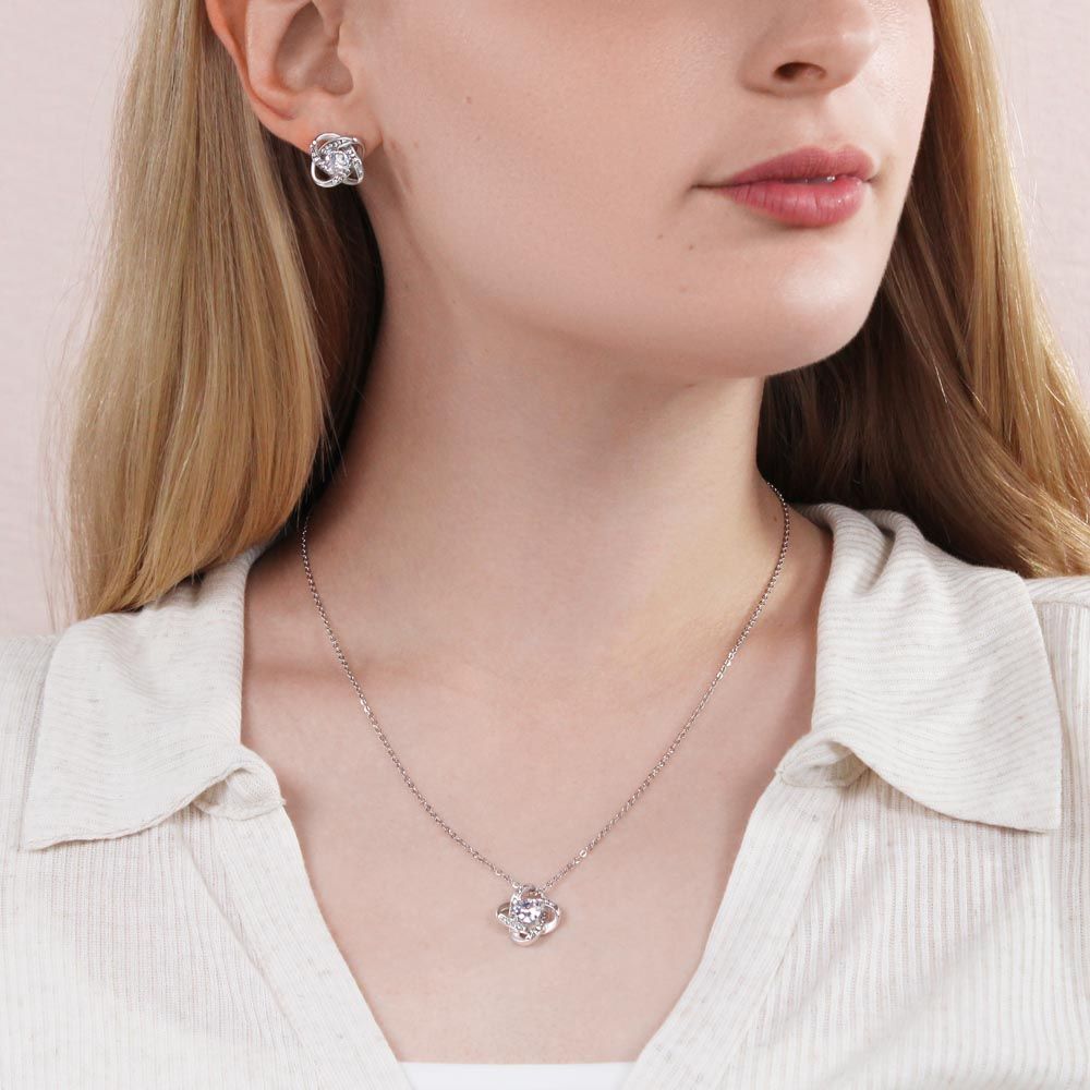Custom Grandma Mothers Day Ideas 14k White Gold Interlocking Heart Pendant Necklace Jewelry Gifts For Mom Wife Grandma Auntie - Delicate Leather