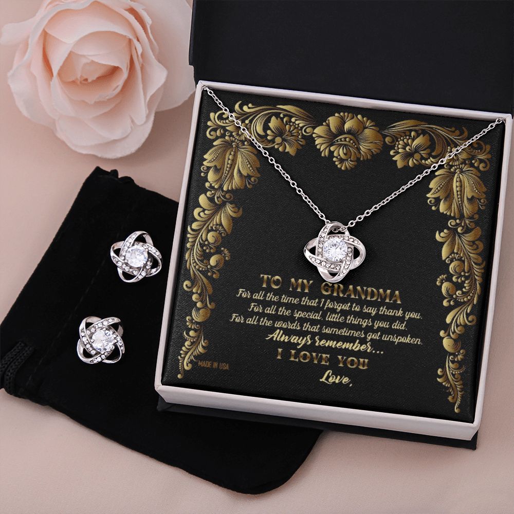 Custom Grandma Royal Floral Vintage Mothers Day Ideas 14k White Gold Interlocking Heart Pendant Necklace Jewelry Gifts For Mom Wife Grandma Auntie - Delicate Leather