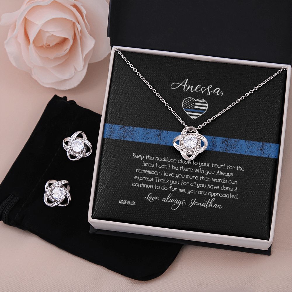 Custom Name To My Police Girlfriend 14k White Gold Pendant Chain Necklace Jewelry Gift for Girlfriend Wife Fiancee Woman - Delicate Leather